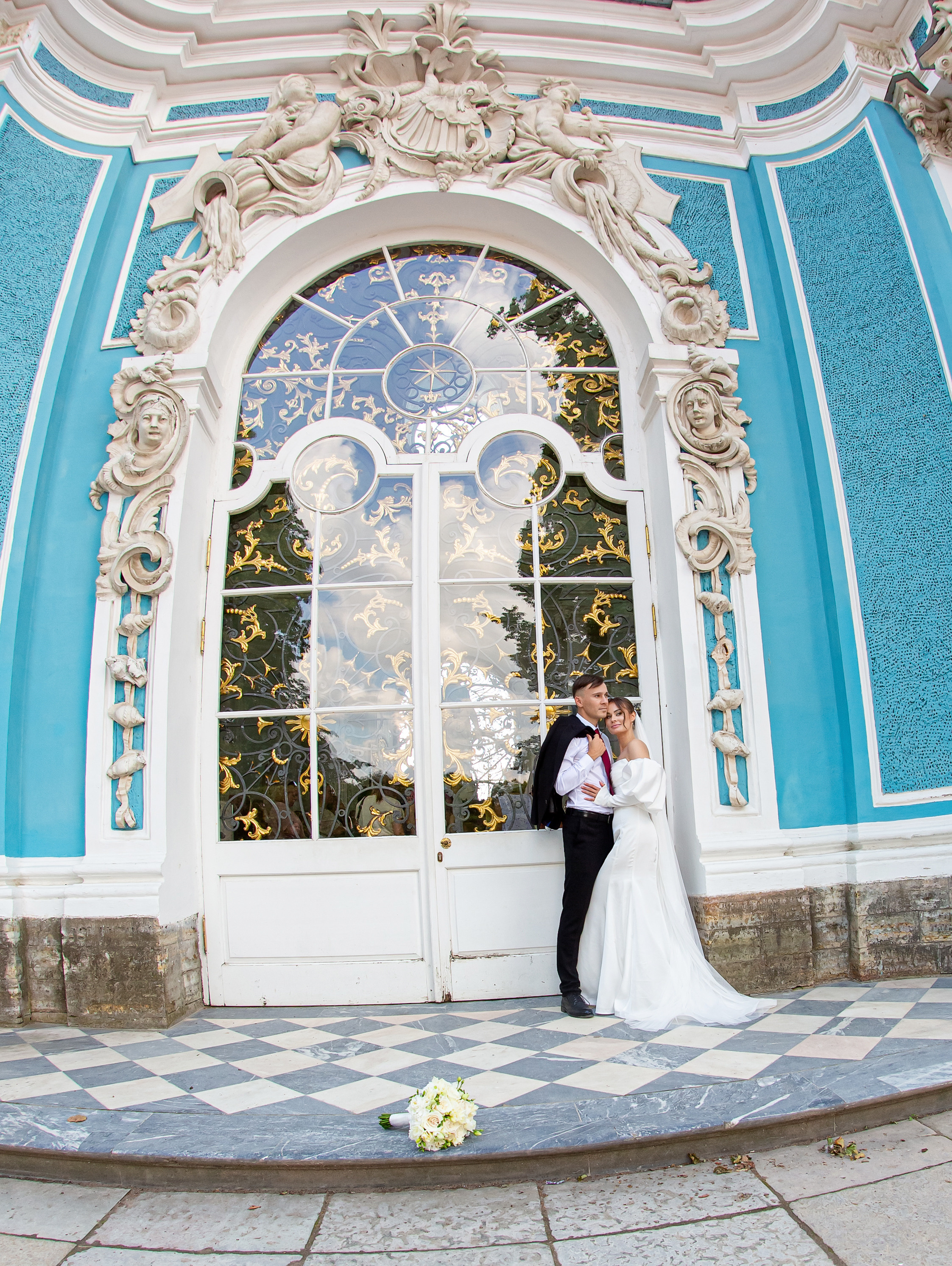 Свадебная фотосессия в Пушкине. Дворец бракосочетания № 3. Свадебный, семейный, детский фотограф в Санкт-Петербурге