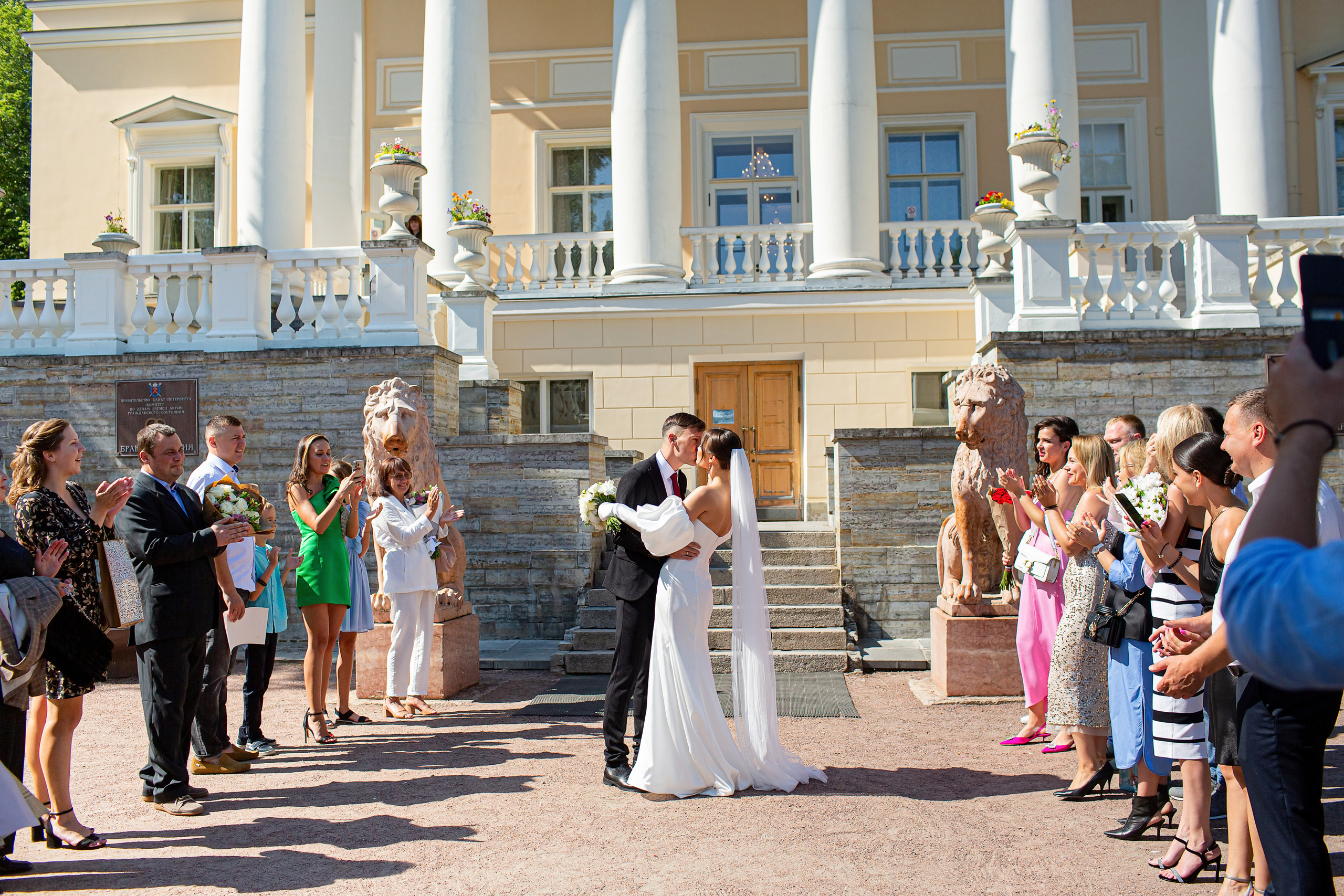 Свадебная фотосессия в Пушкине. Дворец бракосочетания № 3. Свадебный, семейный, детский фотограф в Санкт-Петербурге