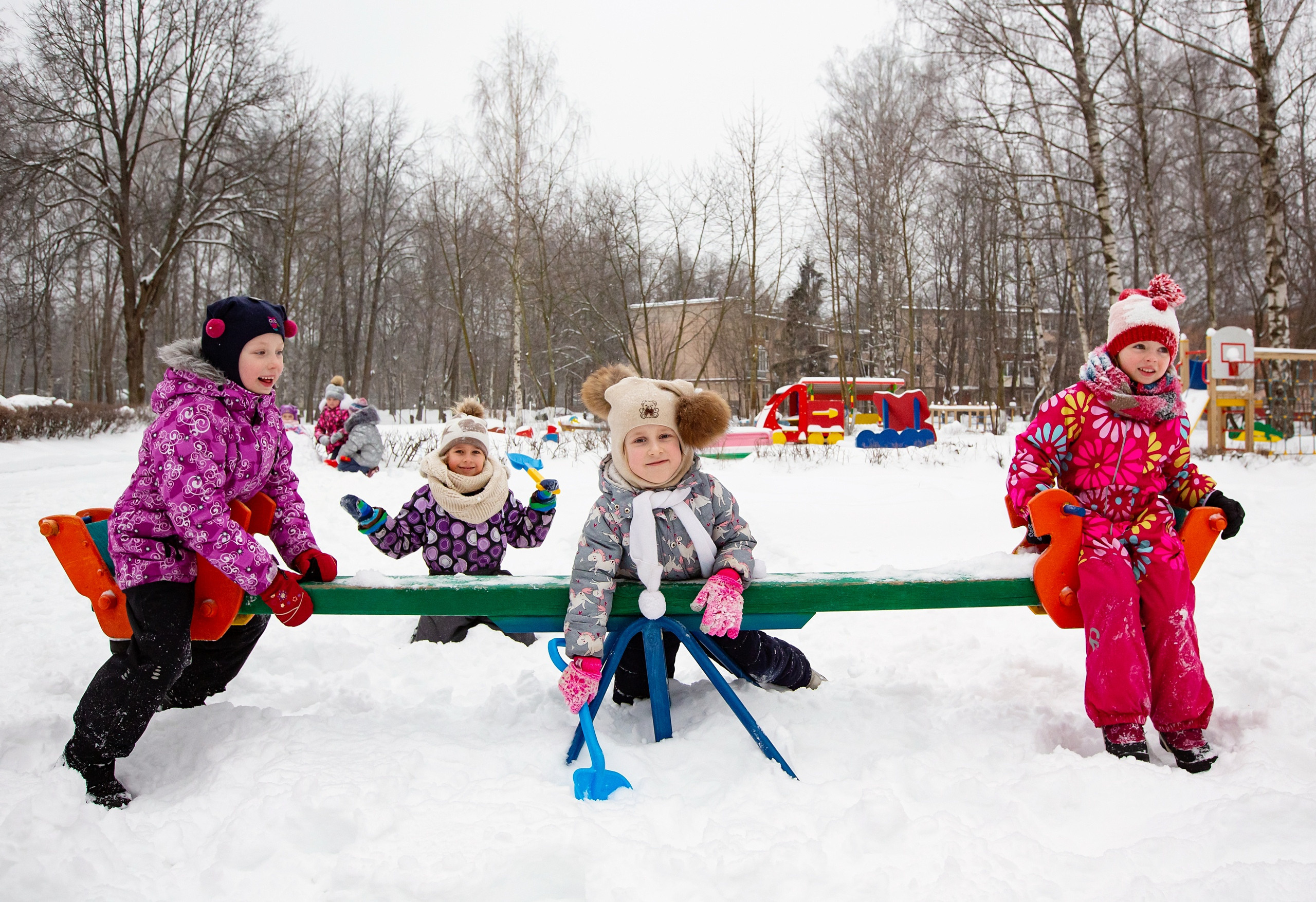 Зима в детском саду. Свадебный, семейный, детский фотограф в Санкт-Петербурге