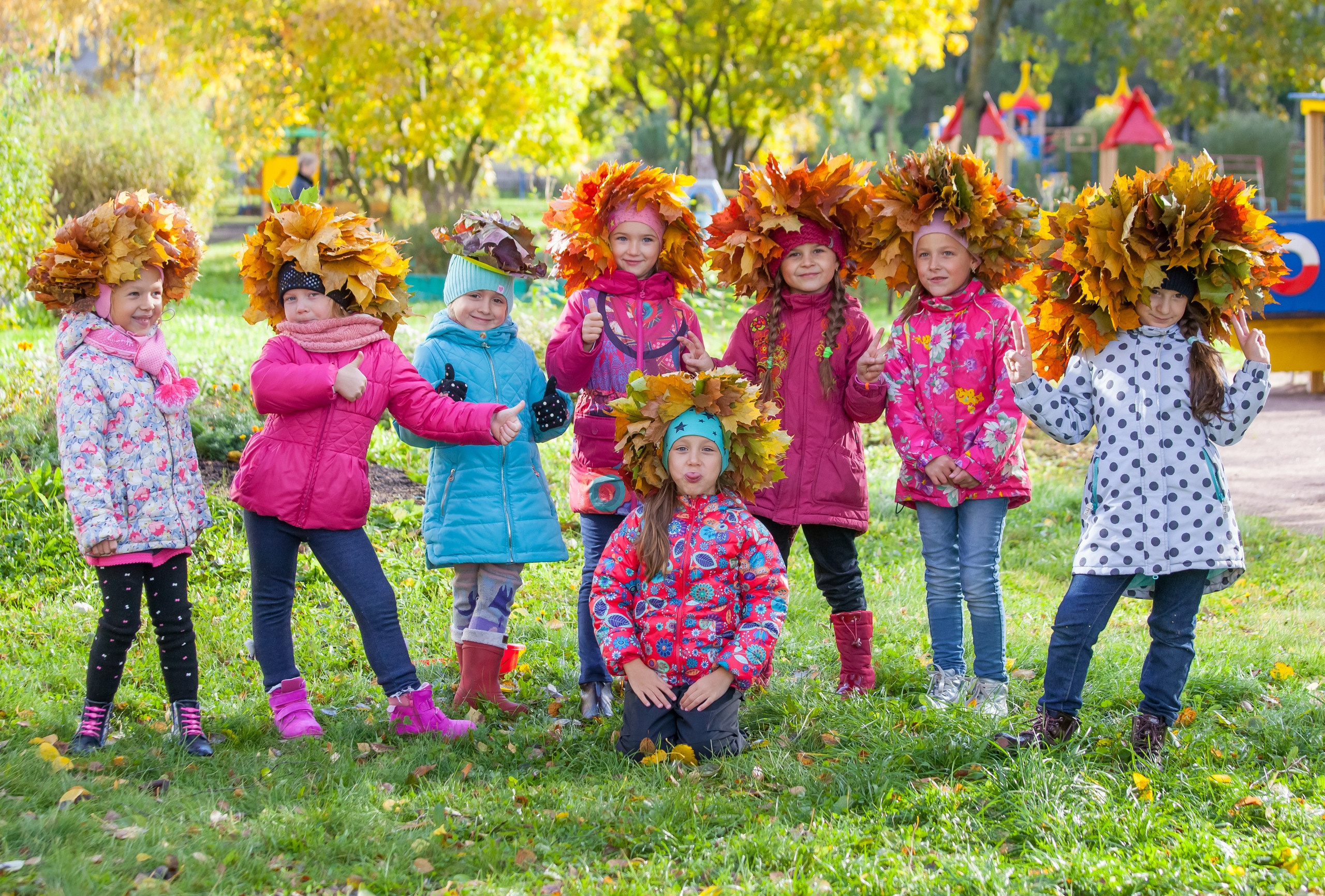 Фотография для выпускных альбомов в детском саду в выпускной группе в подготовительной группе осенние фотография детей 