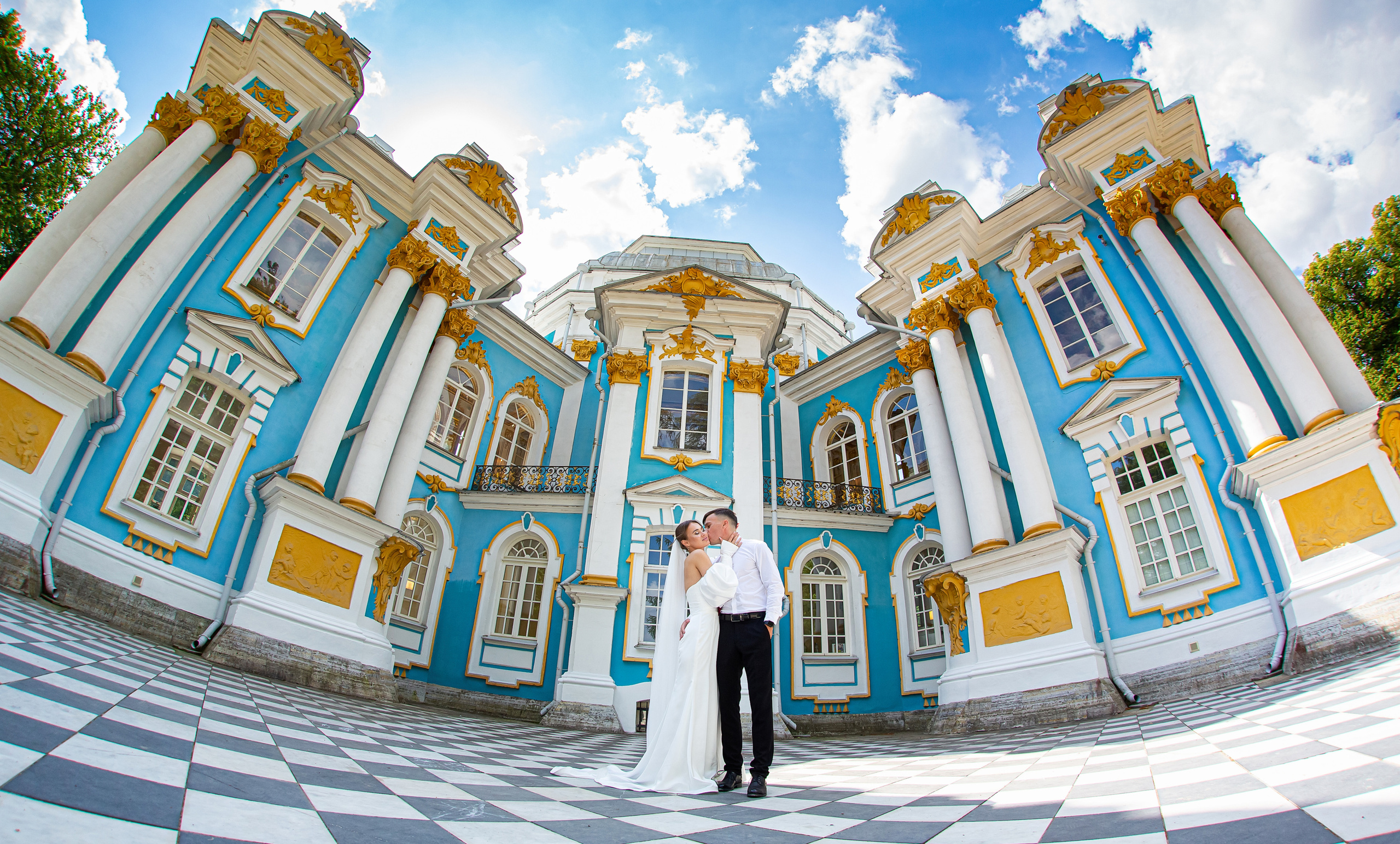 Свадебная фотосессия в Пушкине. Дворец бракосочетания № 3. Свадебный, семейный, детский фотограф в Санкт-Петербурге