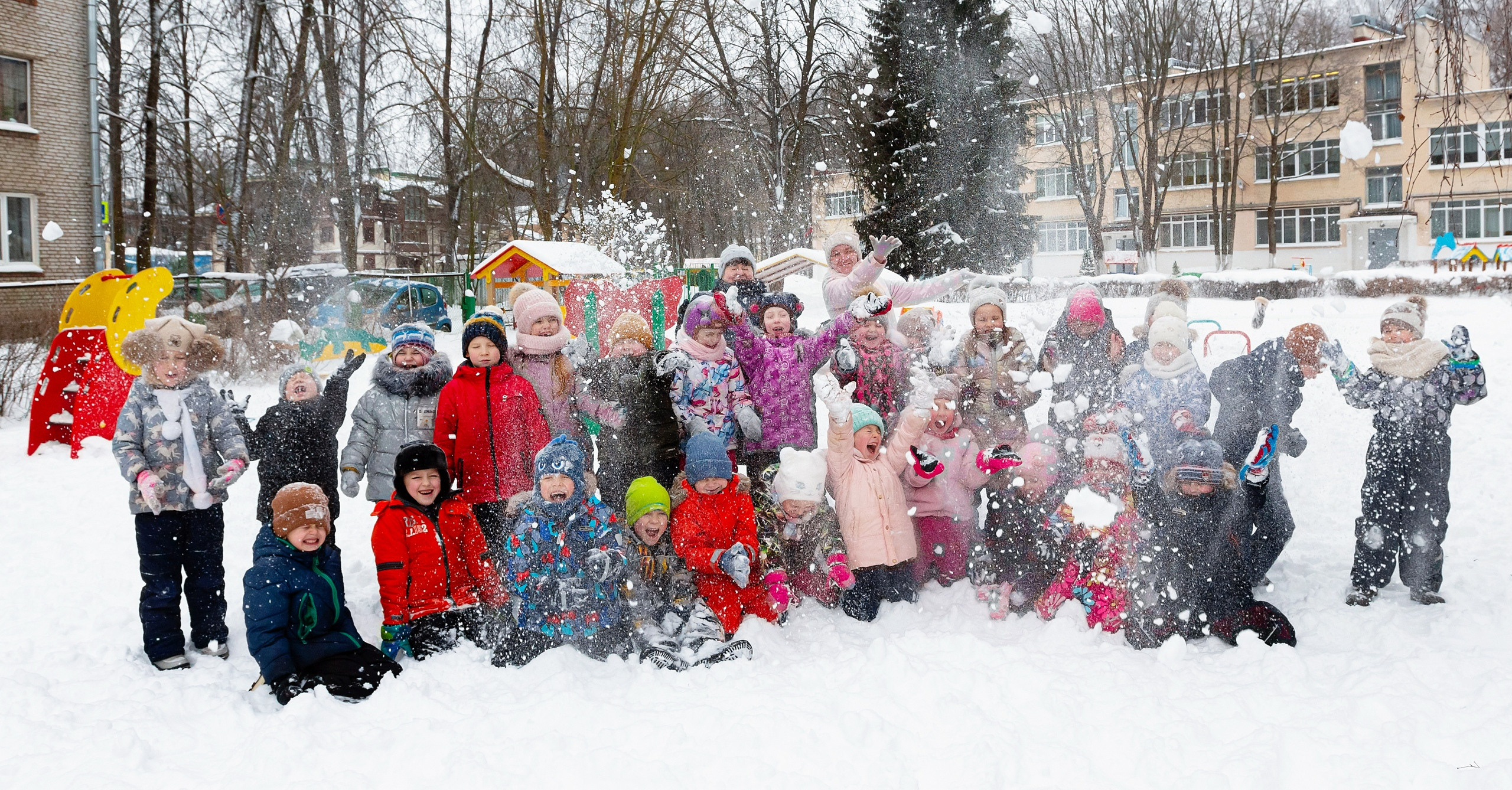 Зима в детском саду. Свадебный, семейный, детский фотограф в Санкт-Петербурге