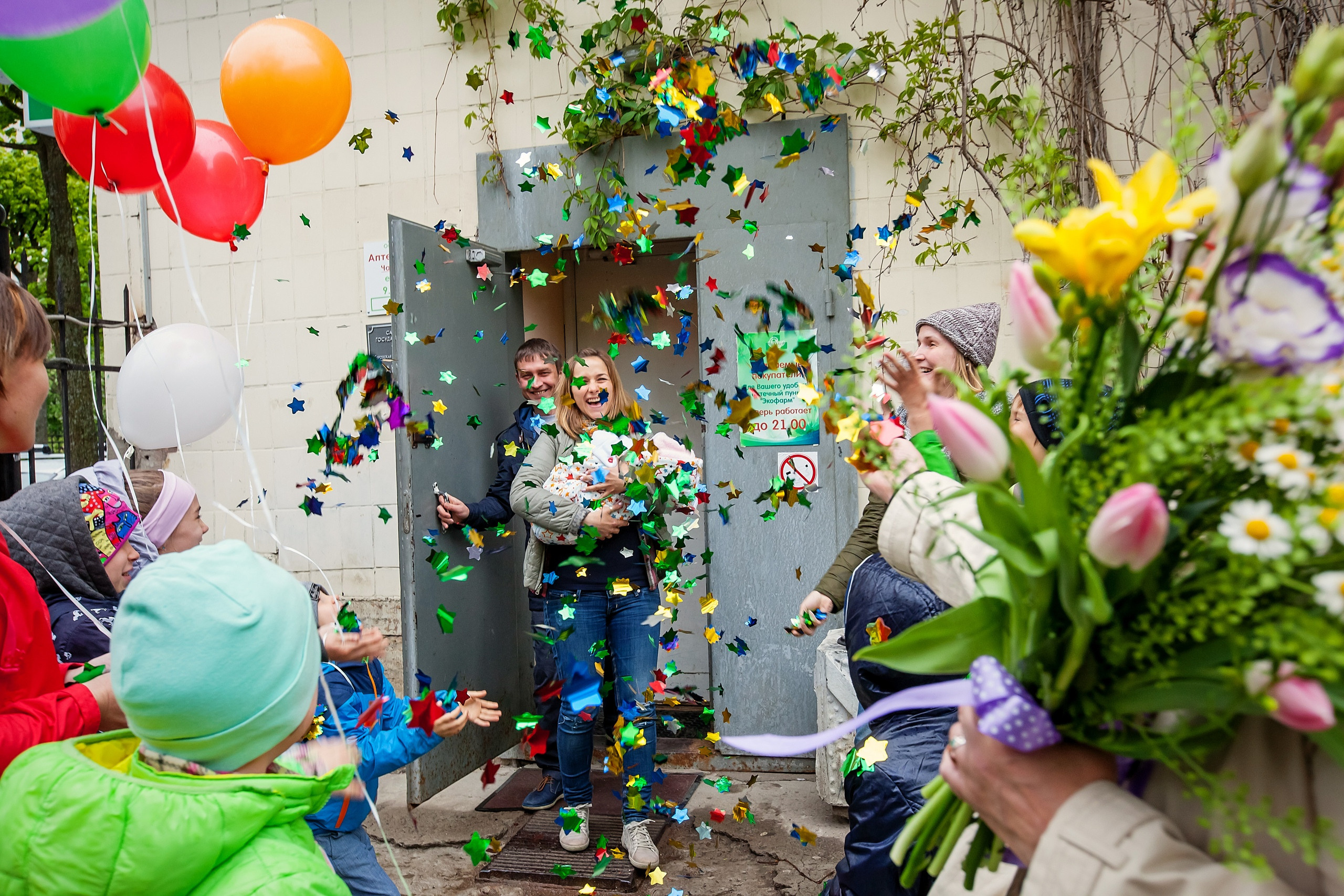Выписка из роддома. Свадебный, семейный, детский фотограф в Санкт-Петербурге