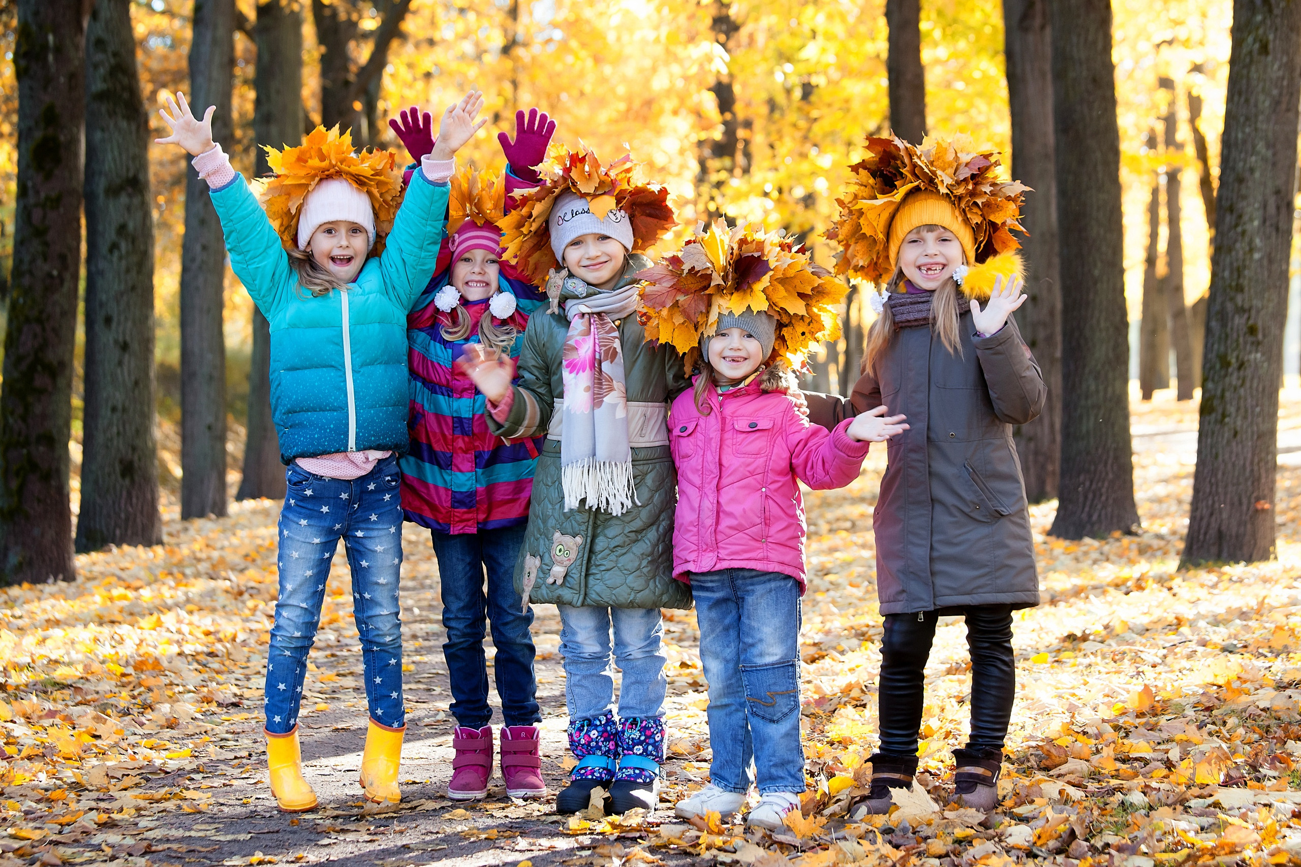 Фотография для выпускных альбомов в детском саду в выпускной группе в подготовительной группе осенние фотография детей 