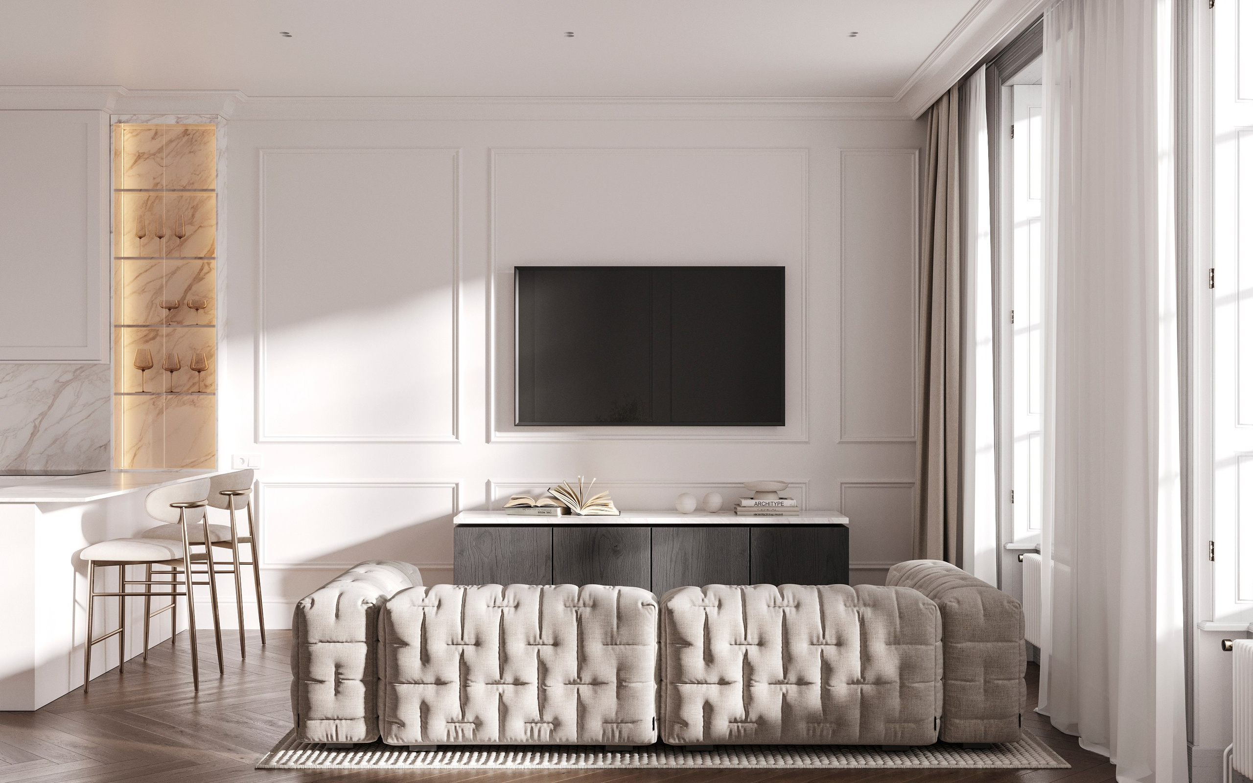 MODERN ELEGANCE | CONCEPTUAL PROJECT. Interior Visualization by Valerie Stetyukevich