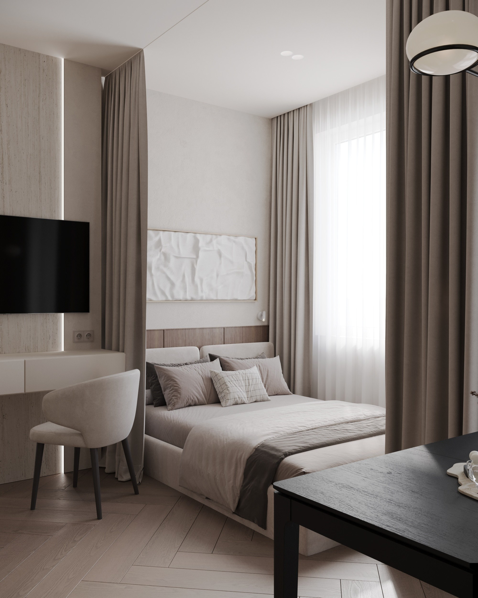 Дизайн-проект студии г. Санкт-Петербург ID Kudrovo. Дизайн интерьеров, 3D визуализации