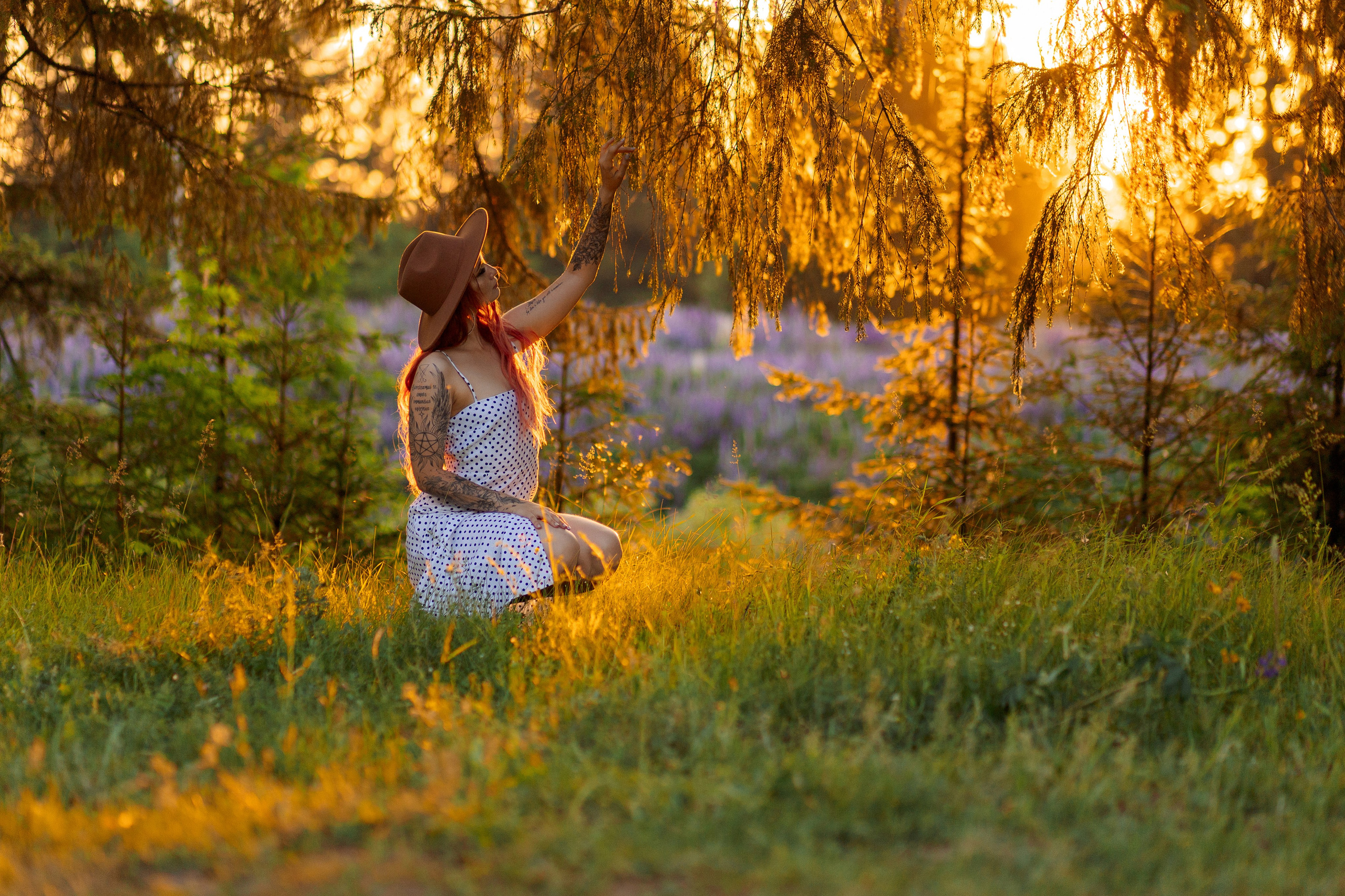 Люпиновая Фотосессия на закате. Профессиональный фотограф в Ижевске Леша Петров
