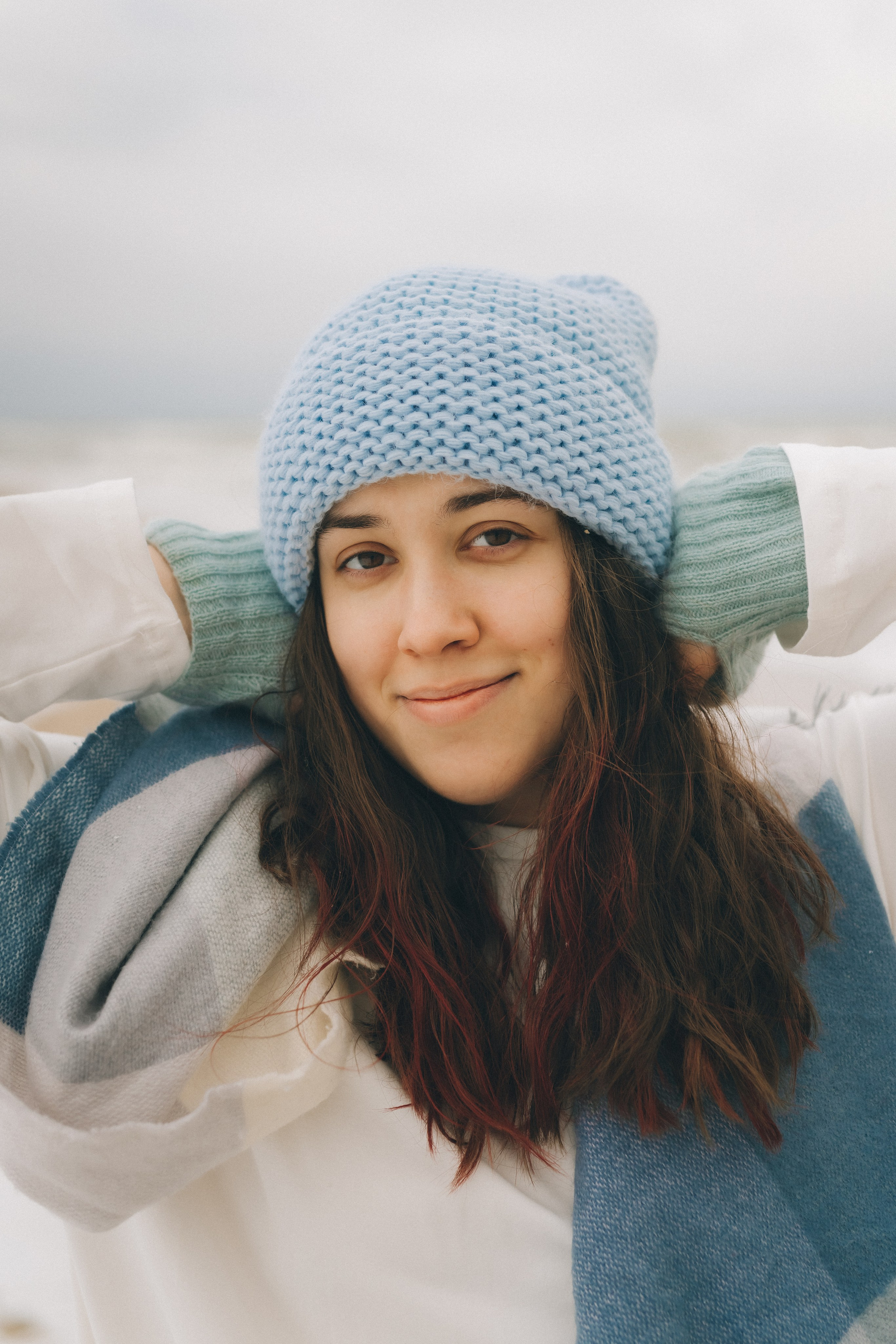 Маша и зима на Балтике. Фотограф Зеленоградск Красильникова Елена