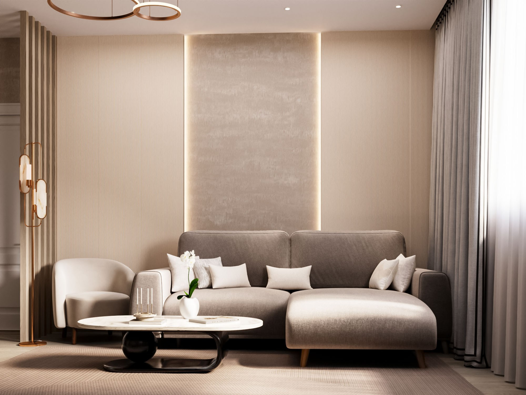 Просторная стильная двушка г. Краснодар. Батракова Наталья дизайнер интерьеров Санкт-Петербург Москва Архангель