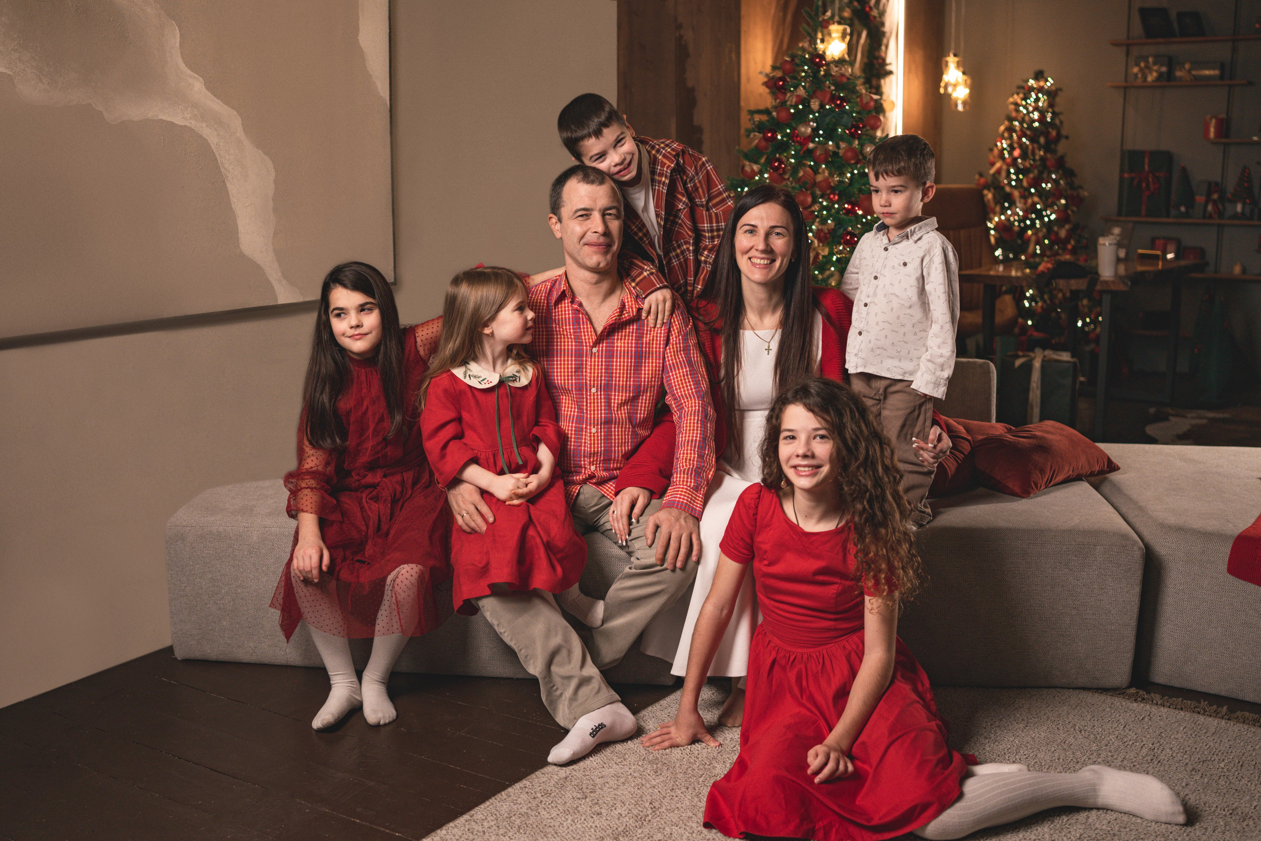 Новогодняя история большой прекрасной семьи Ирины. Семейный и портретный фотограф в Санкт-Петербурге Татьяна Гримоть