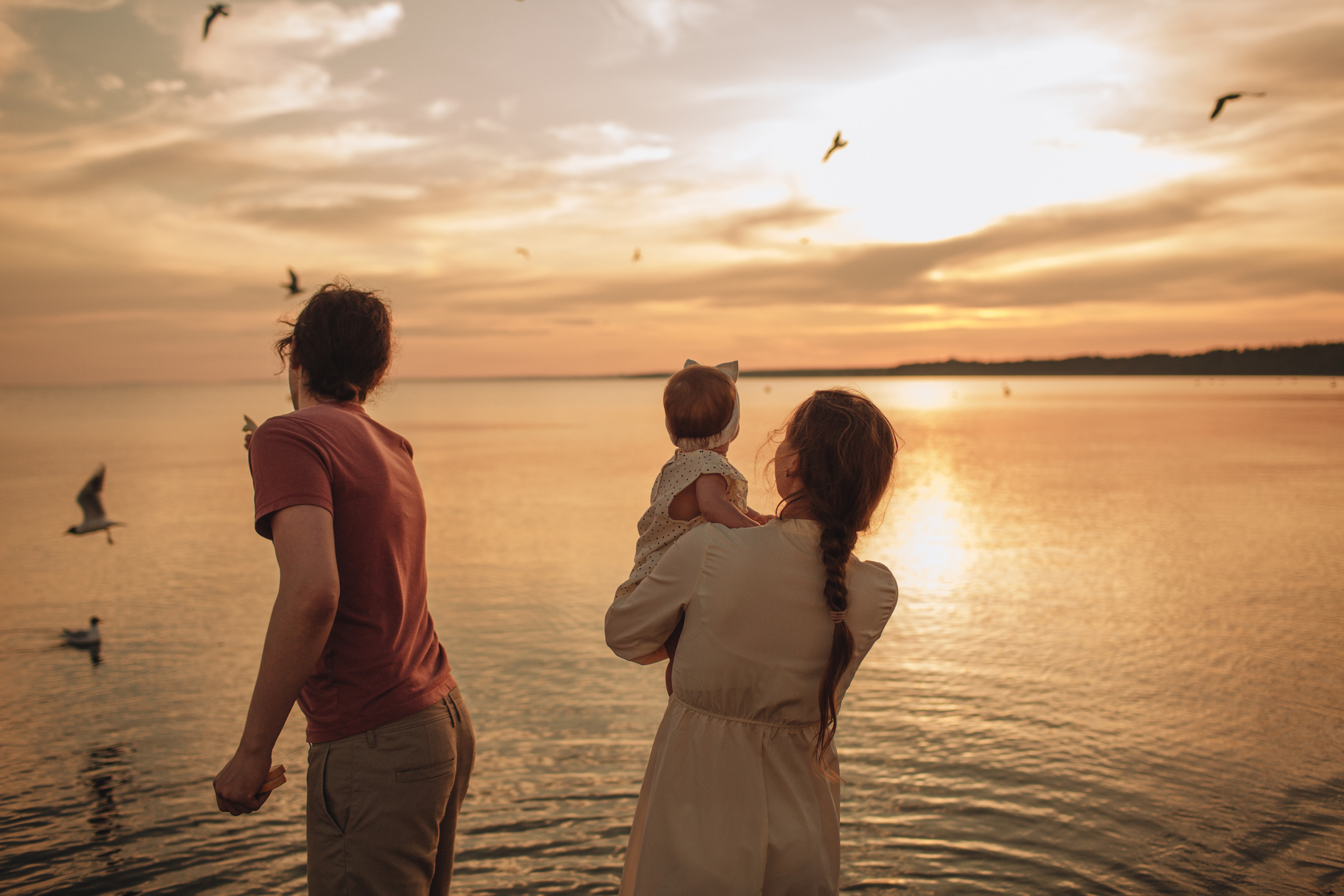 Закатная сьемка на заливе. Свадебный и семейный фотограф Спб Бошман Ирина