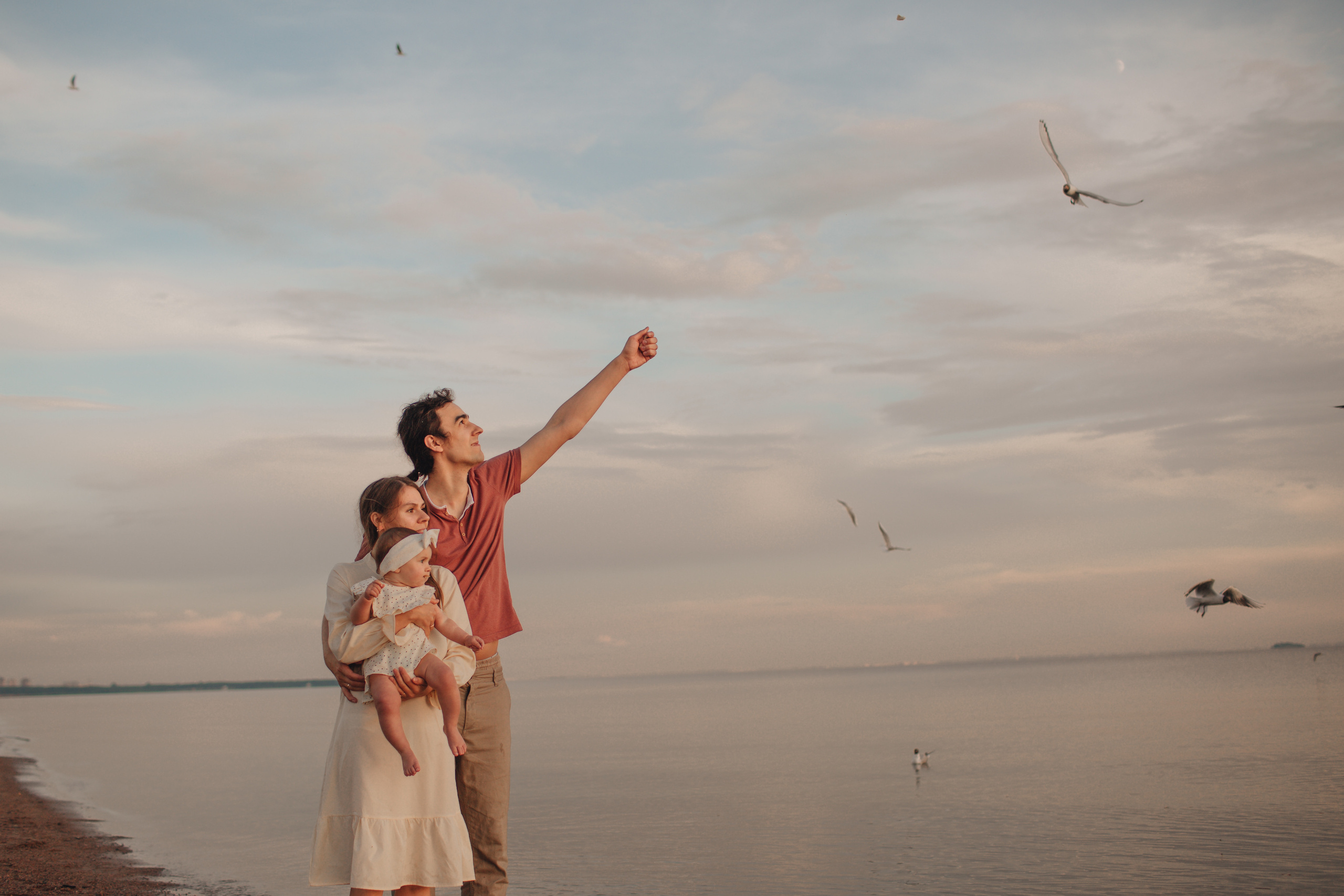 Закатная сьемка на заливе. Свадебный и семейный фотограф Спб Бошман Ирина