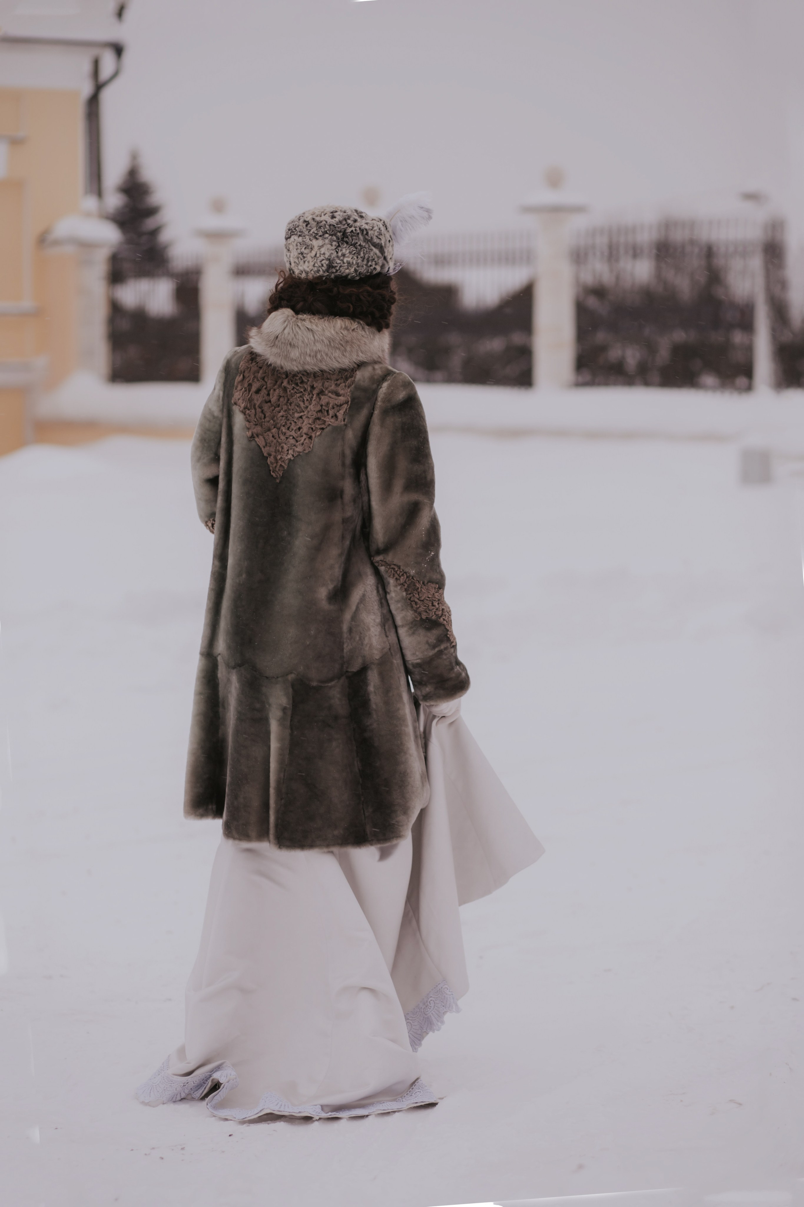 Зима в стиле модерн. Художественная винтажная фотография