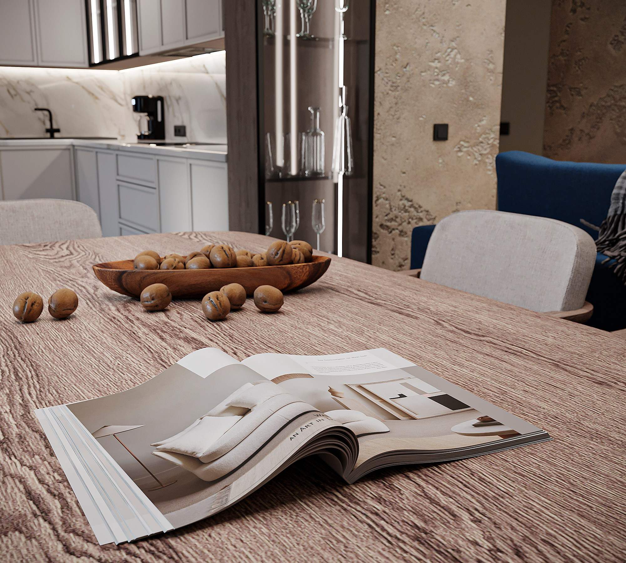 Синий акцент в интерьере 💙