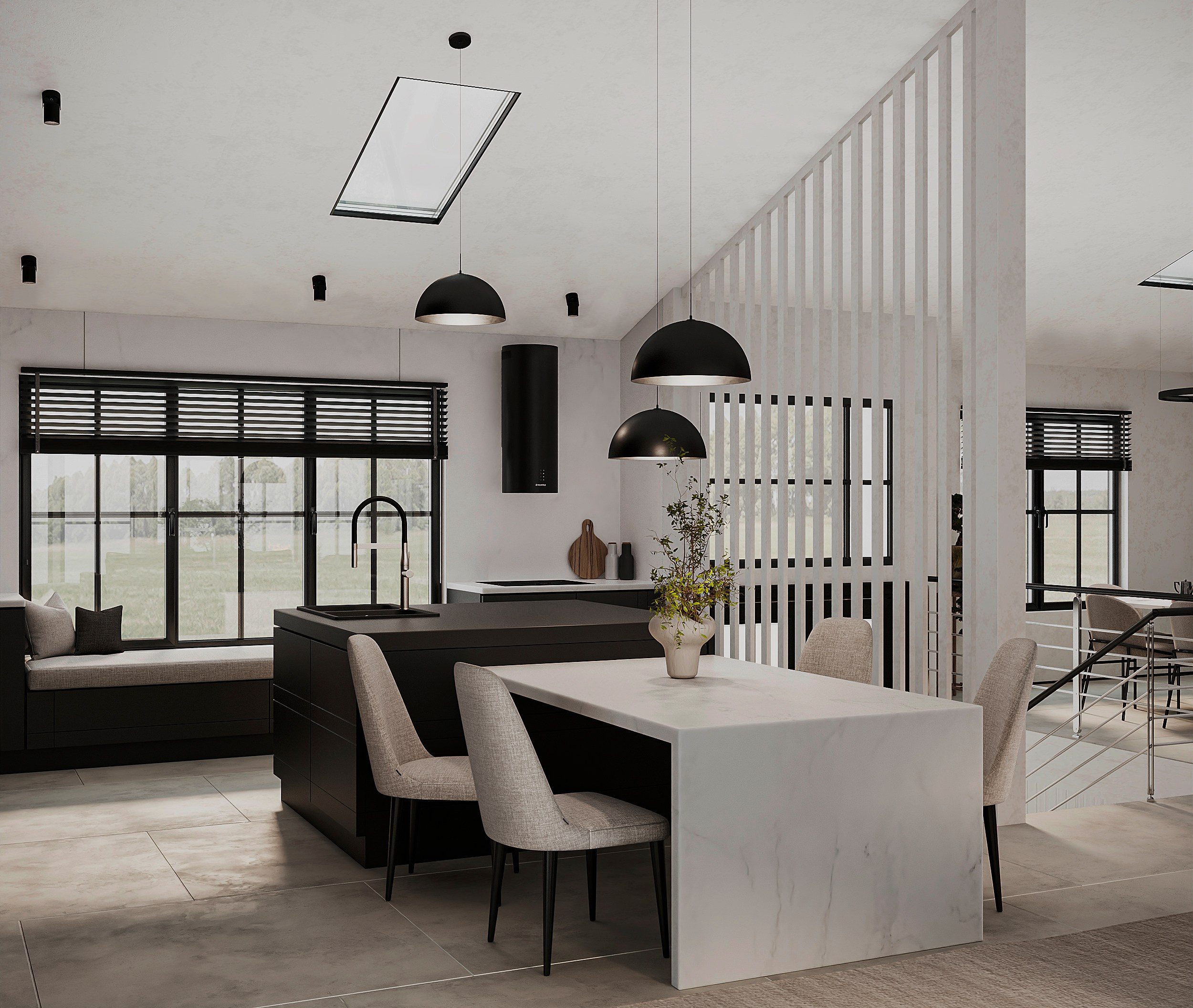 Кухня — Гостиная и прихожая в одном помещении 🤍