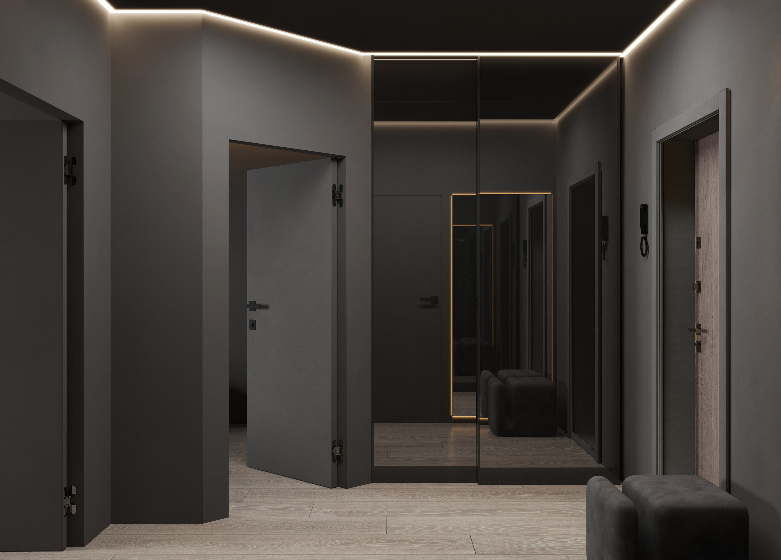 3д визуализация кв. 55 м² г.Санкт-Петербург. Ксения. 3D‑визуализатор