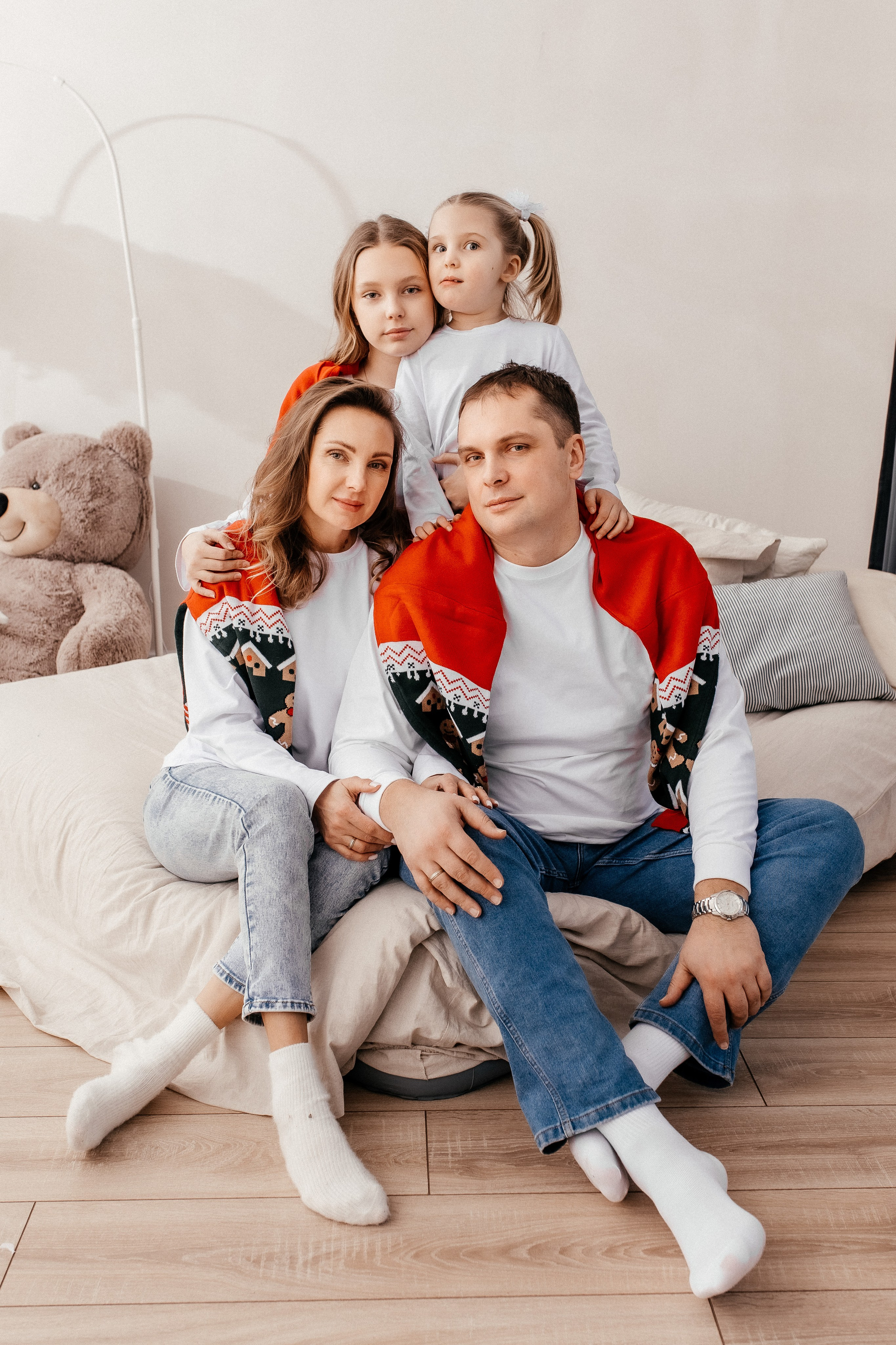 Новогодняя семейная в студии. Профессиональный фотограф, Москва |Видное Елена Елизарова