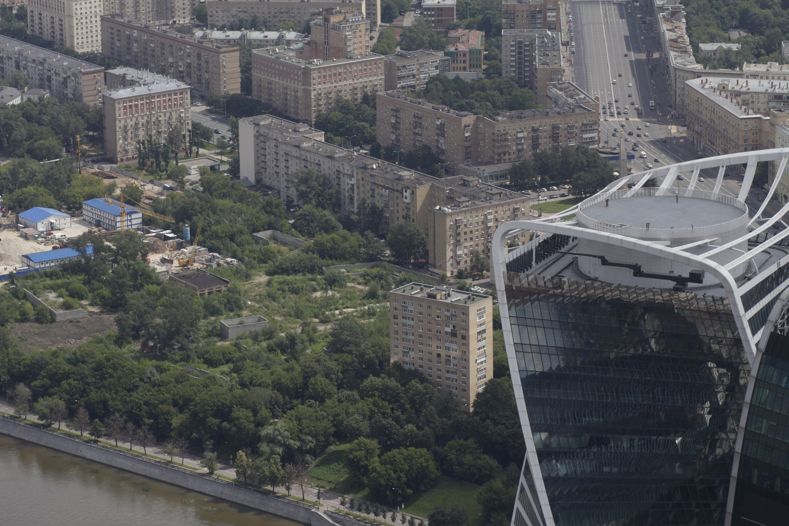 Москва вид со смотровой площадки башни Око