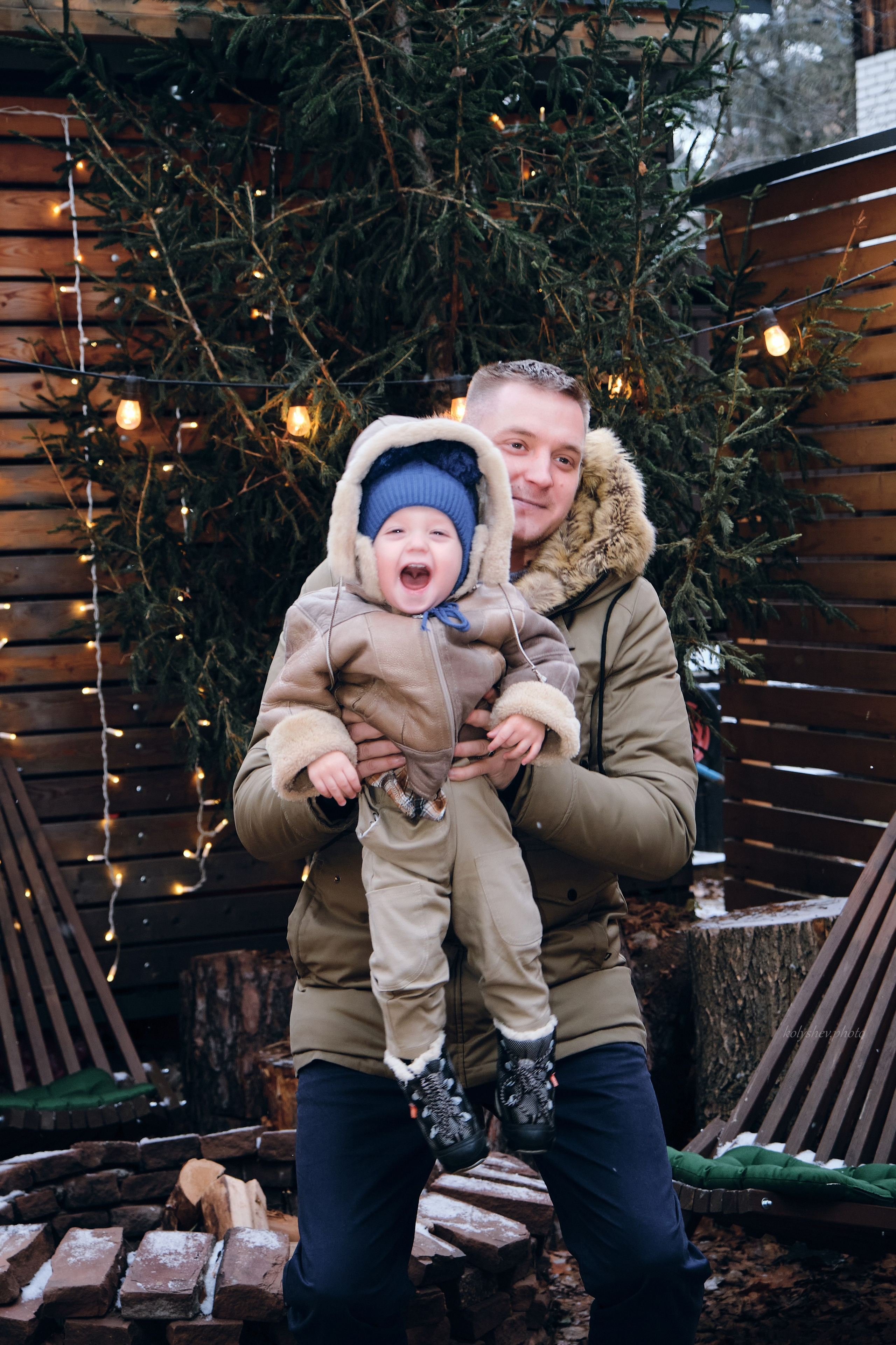 новогодняя семейная фотосессия в Дзержинском