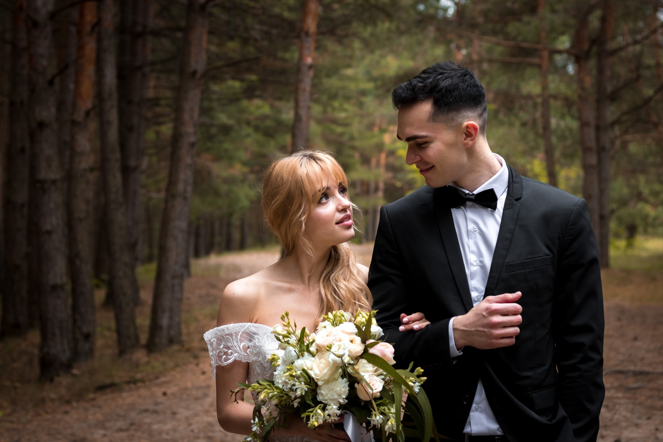 Свадебная фотосессия в лесу. Екатерина Новикова — семейный и свадебный фотограф. Москва, МО