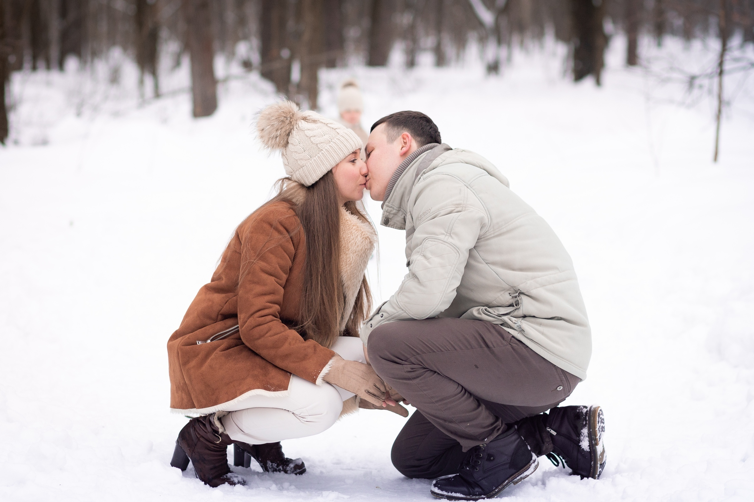 Зимняя фотосессия в лесу. Екатерина Новикова — семейный и свадебный фотограф. Москва, МО