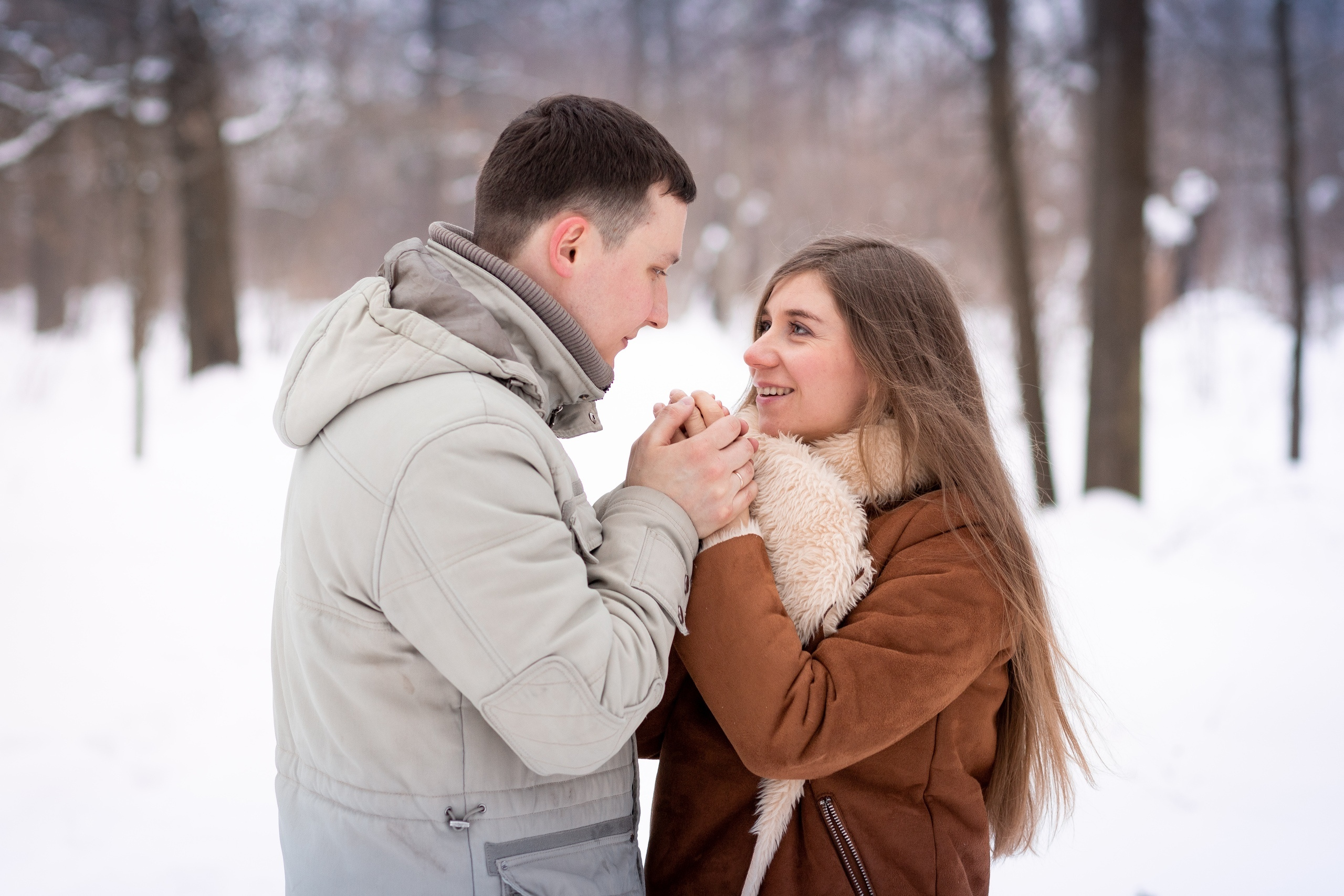 Зимняя фотосессия в лесу. Екатерина Новикова — семейный и свадебный фотограф. Москва, МО
