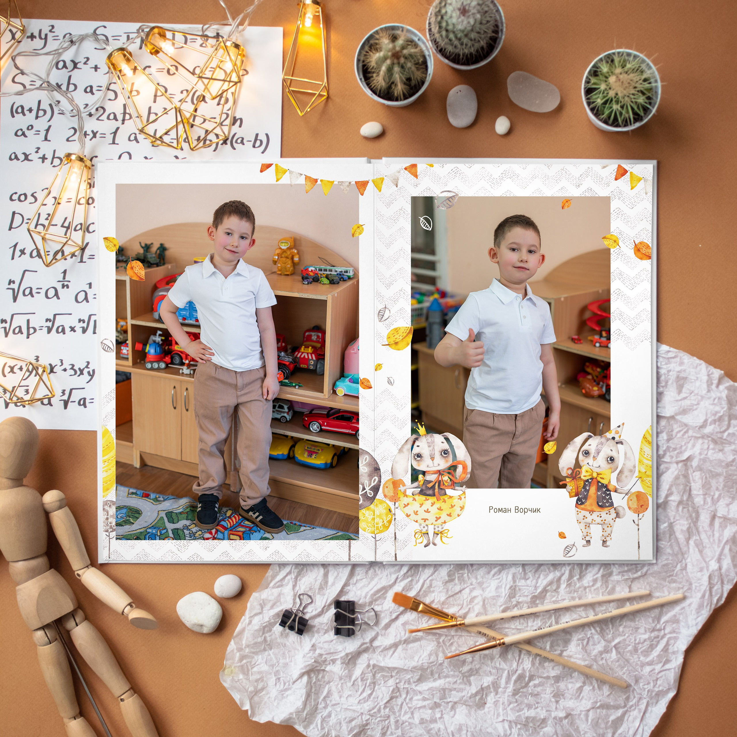 Детские садики (5 разворотов) ЗАЙЧАТА. ФОТОГРАФ ВЫПУСКНЫХ АЛЬБОМОВ в Краснодаре Ворчик Татьяна