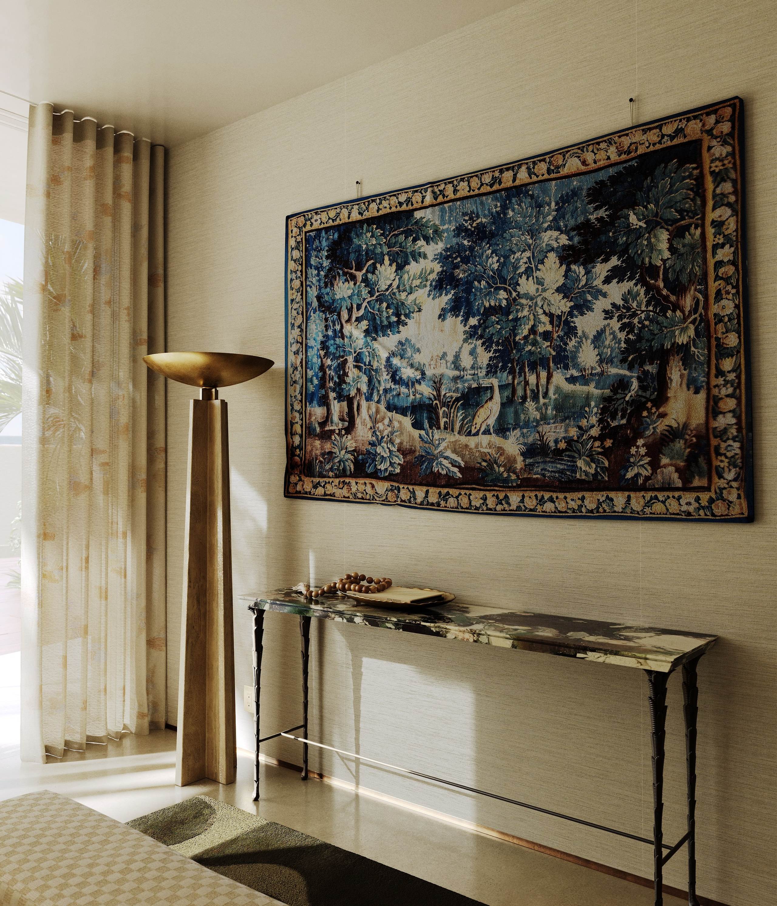 ГОСТЕВАЯ СПАЛЬНЯ В ВИЛЛЕ В ДУБАЕ. 3D визуализация дизайна интерьера. 3D interior design visualizer