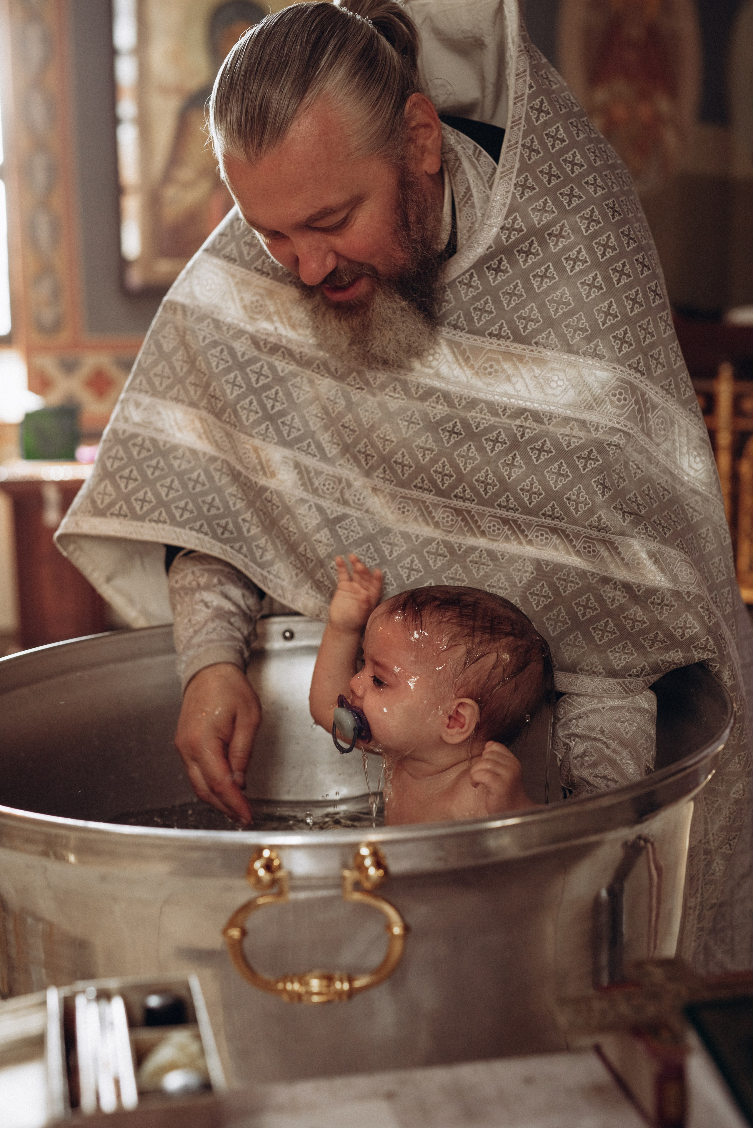 Крещение Ксении и Елизаветы. Фотограф новорождённых и семейный фотограф в Иваново Любовь Капранова