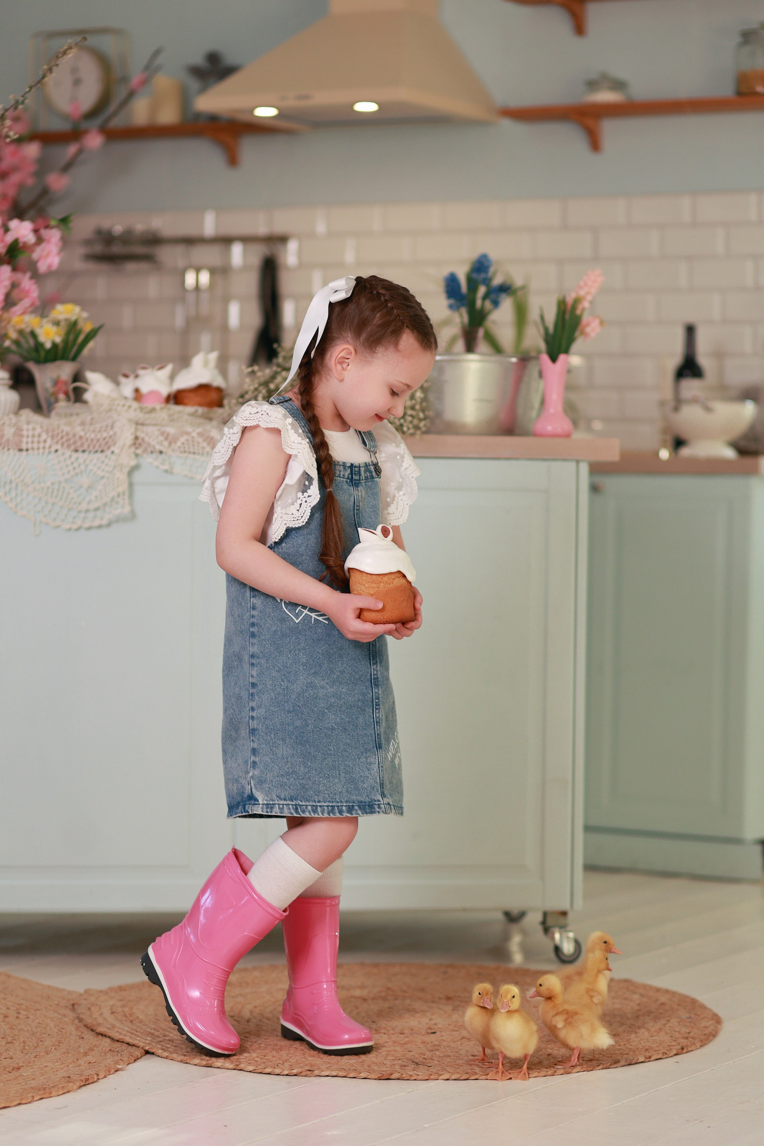 «Светлая Пасха» с утятами. Детский семейный фотограф Краснодар