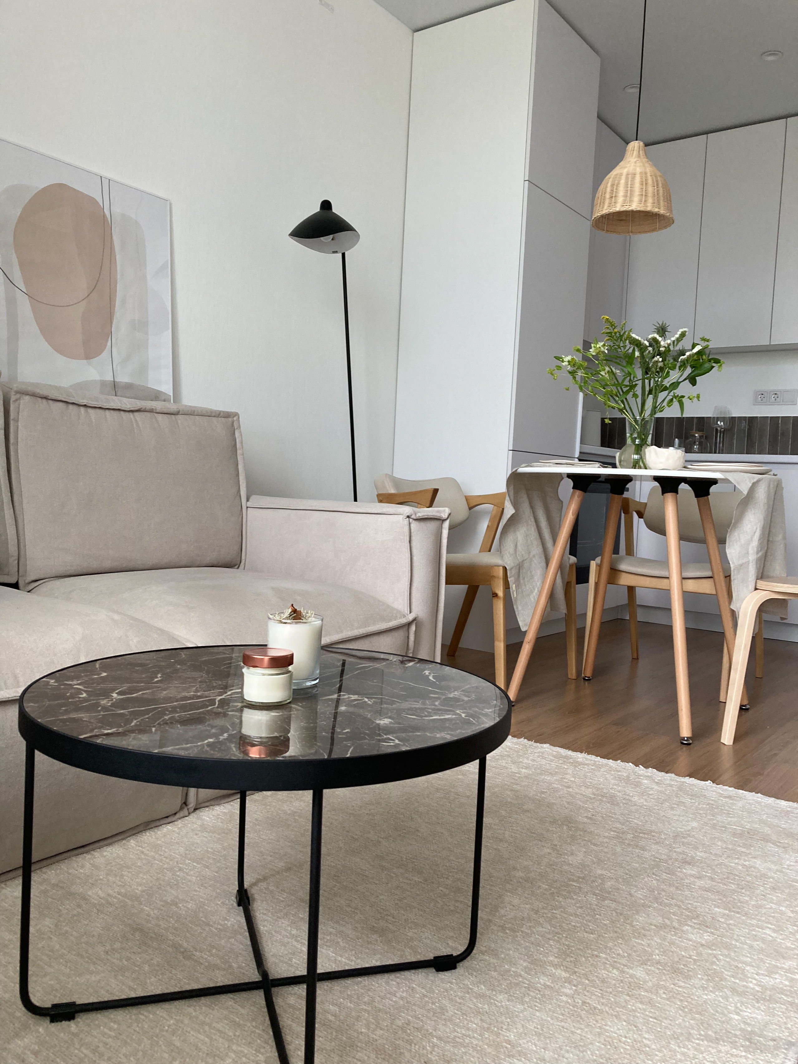 Реализация интерьера в стиле джапанди. Lina architector | Дизайн интерьера