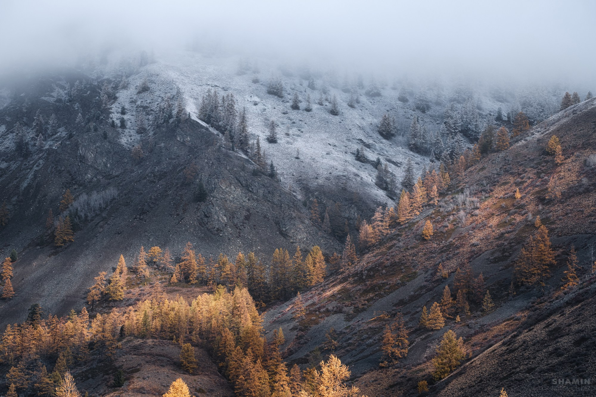 Алтай — пейзажная фотография Константина Шамина. Горы, реки и долины Алтая, природный свет, аэрофотосъёмка и классические пейзажи России.