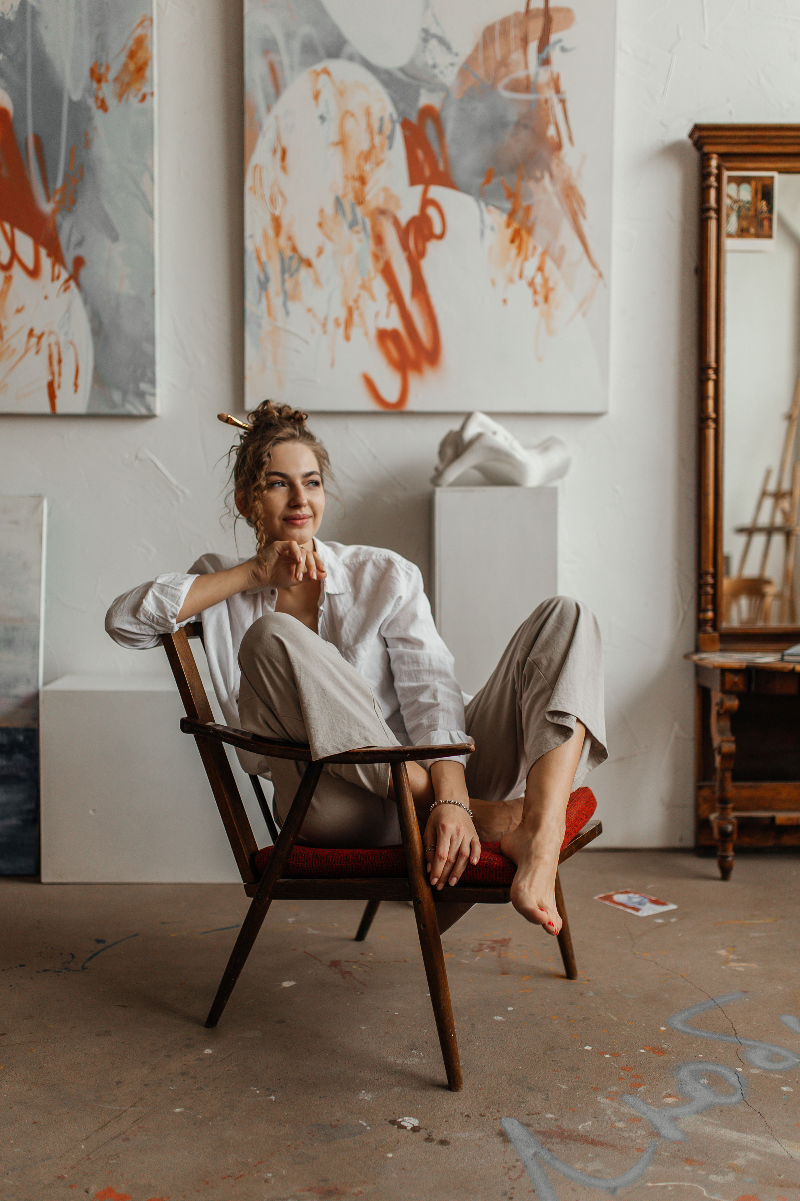 В мастерской художницы. Фотограф в Санкт-Петербурге Гранкина Мария