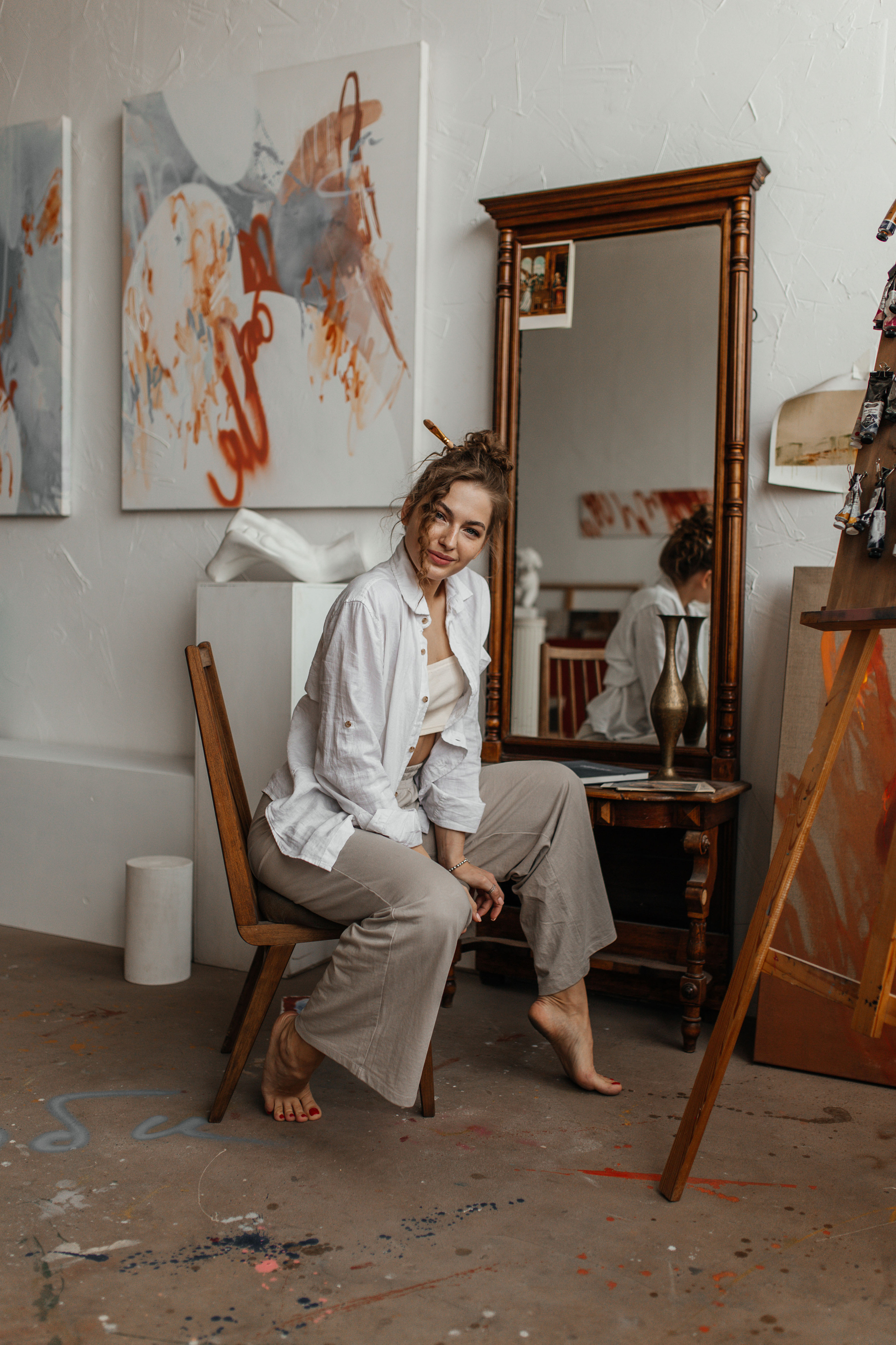 В мастерской художницы. Фотограф в Санкт-Петербурге Гранкина Мария