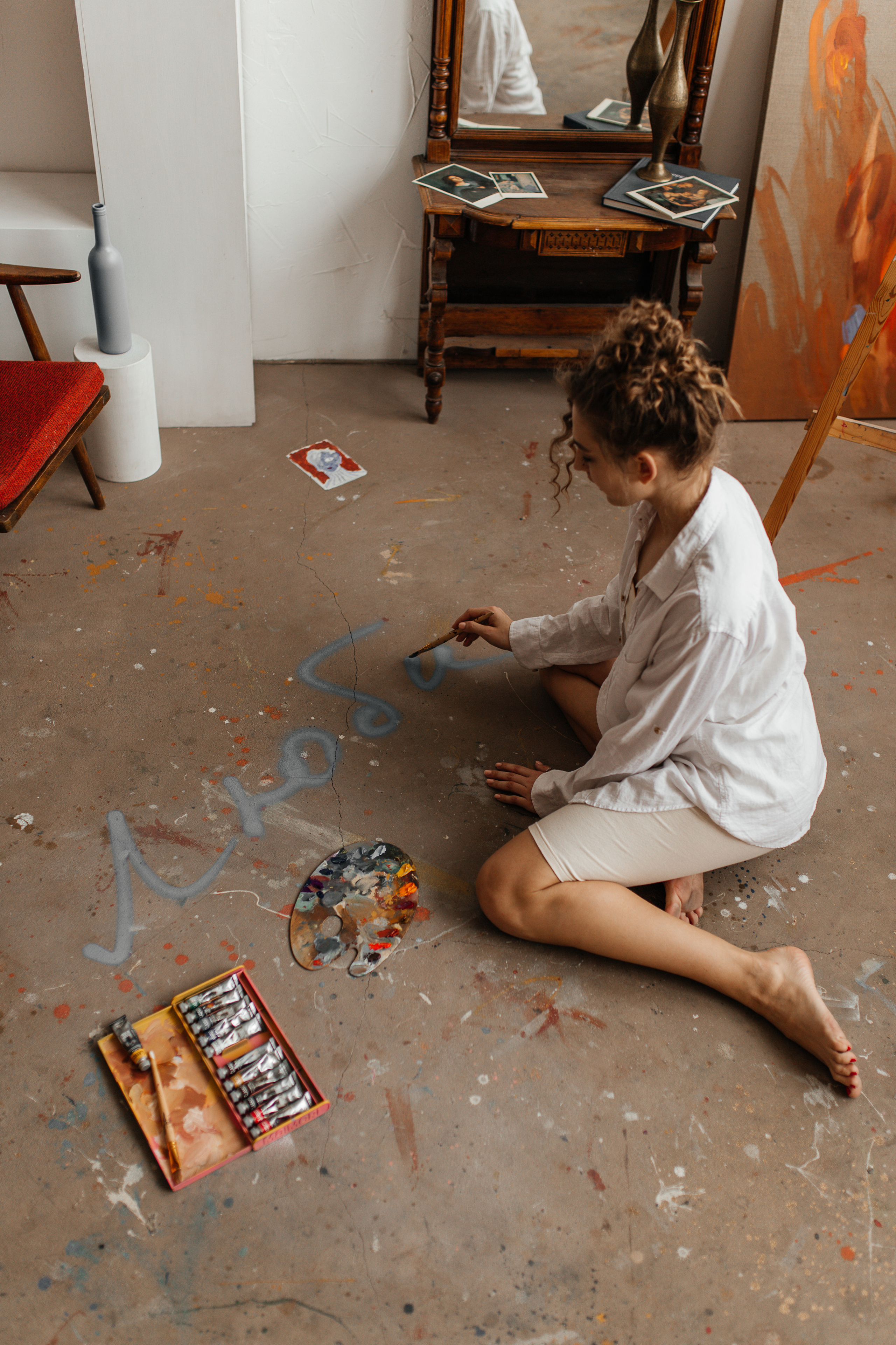 В мастерской художницы. Фотограф в Санкт-Петербурге Гранкина Мария