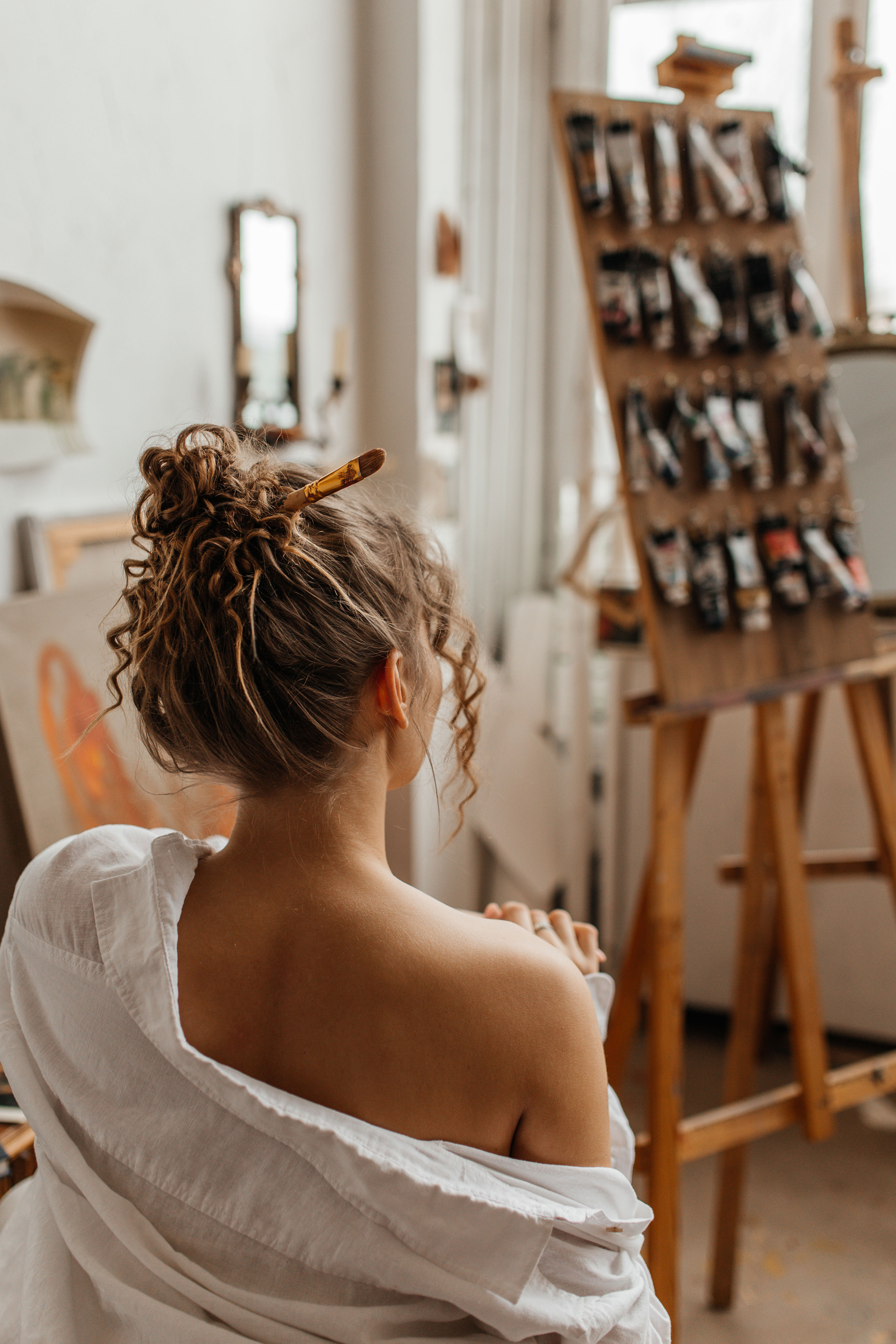 В мастерской художницы. Фотограф в Санкт-Петербурге Гранкина Мария