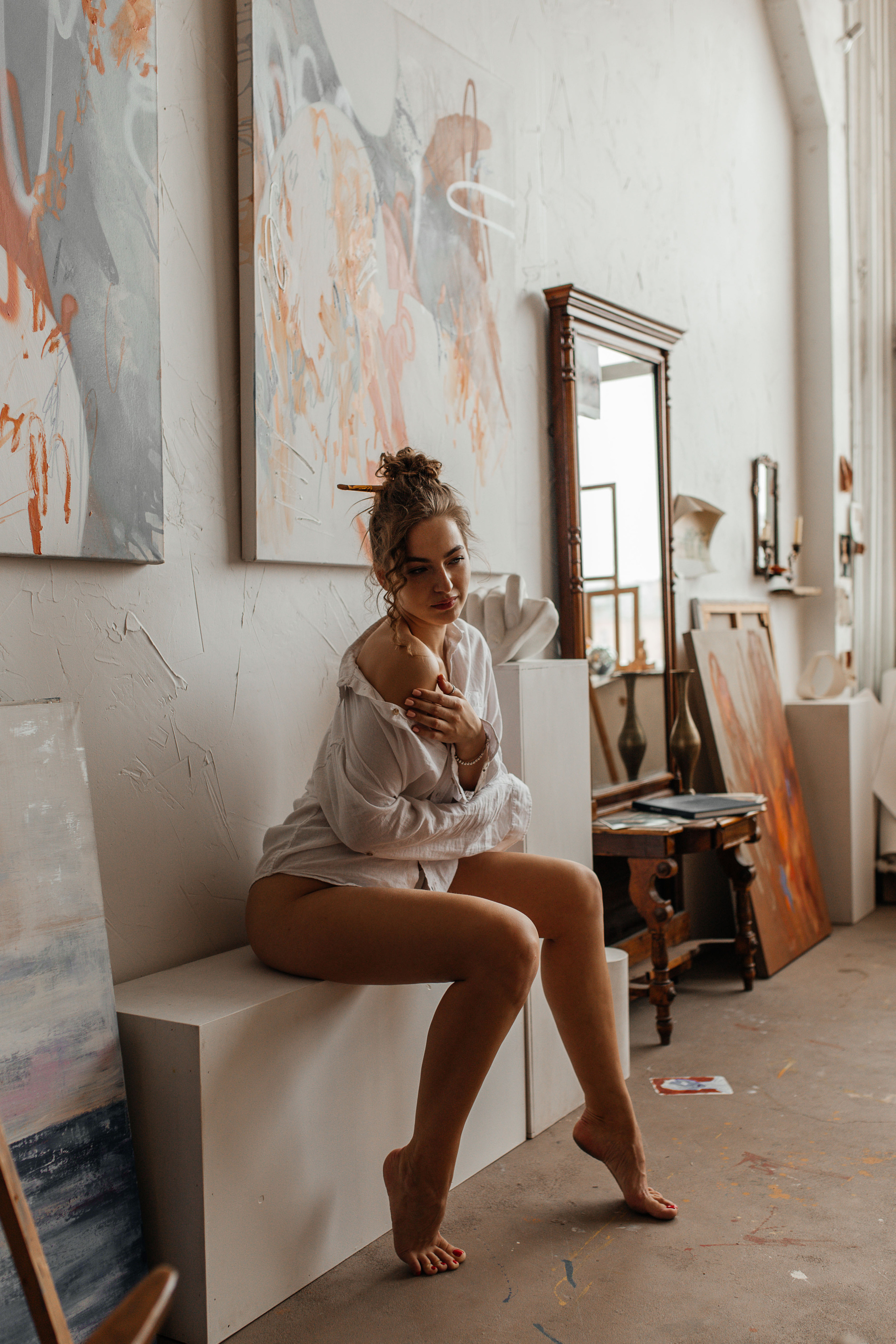 В мастерской художницы. Фотограф в Санкт-Петербурге Гранкина Мария