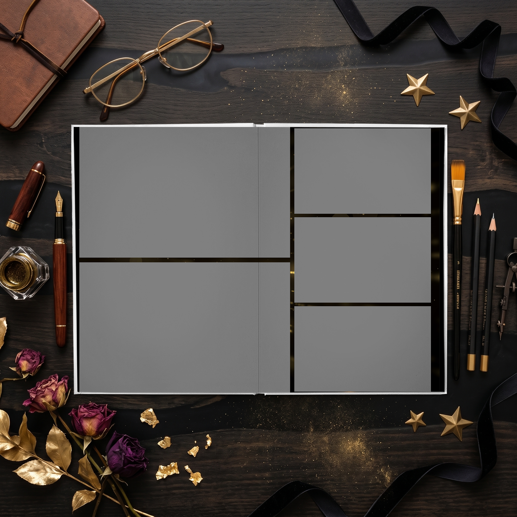 026 Gold Black. Дизайны, psd шаблоны школьных и выпускных альбомов и обложек