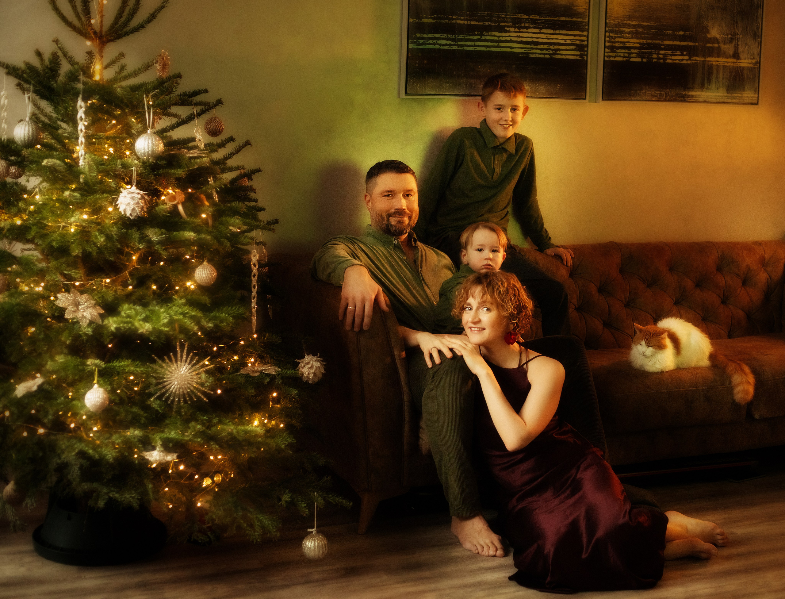 новогодняя семейная фотосессия