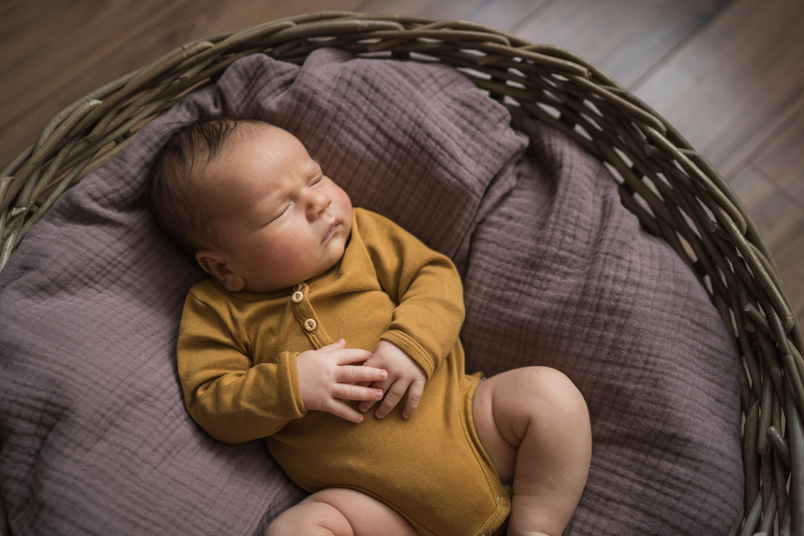 Малыш в корзине. Семейный и детский фотограф Москва Дарья Бугра