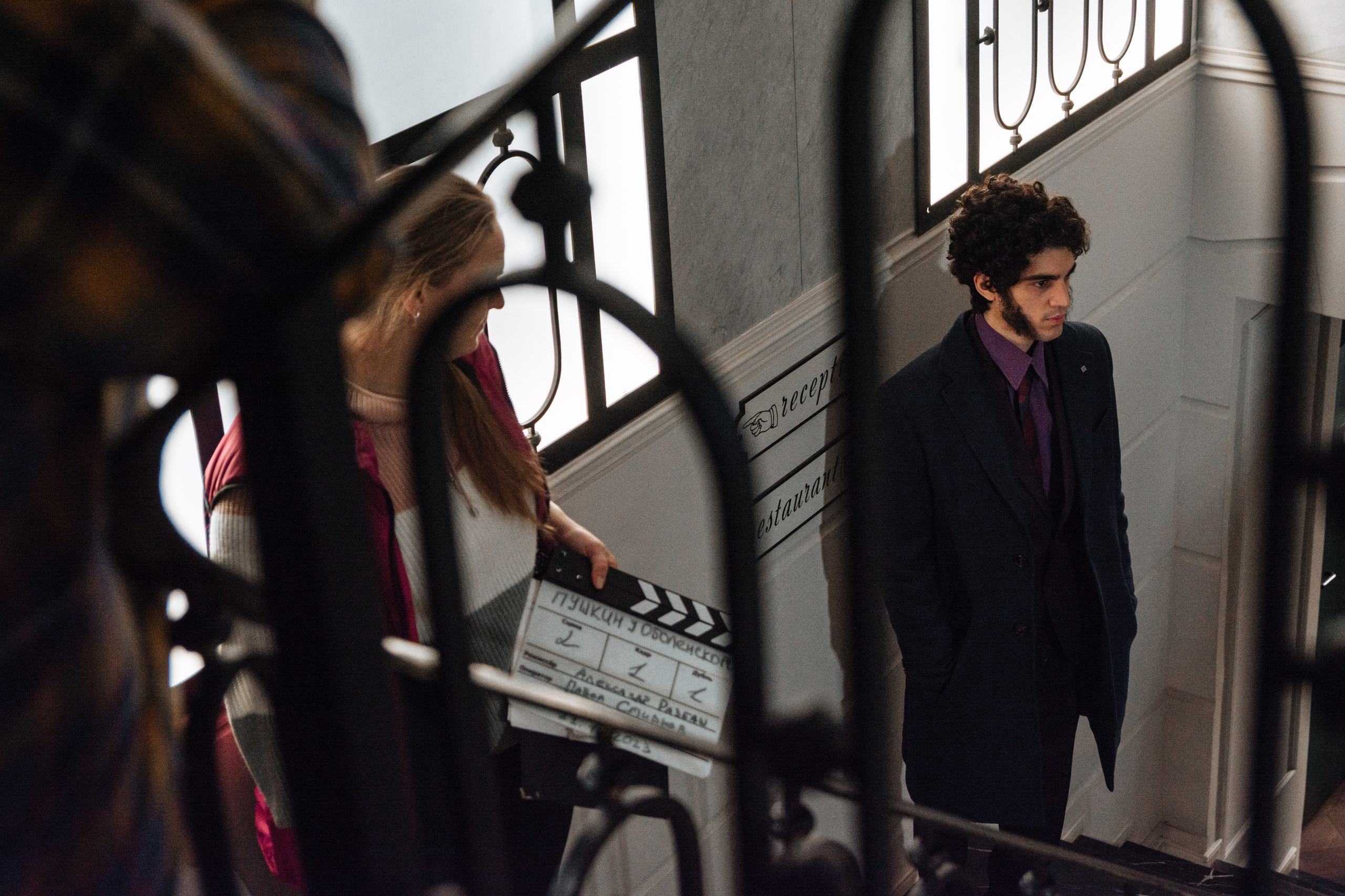 Пушкин в отеле «Оболенский». Съёмка ролика для конкурса. Портретный фотограф в Санкт-Петербурге Дмитриева Наталия