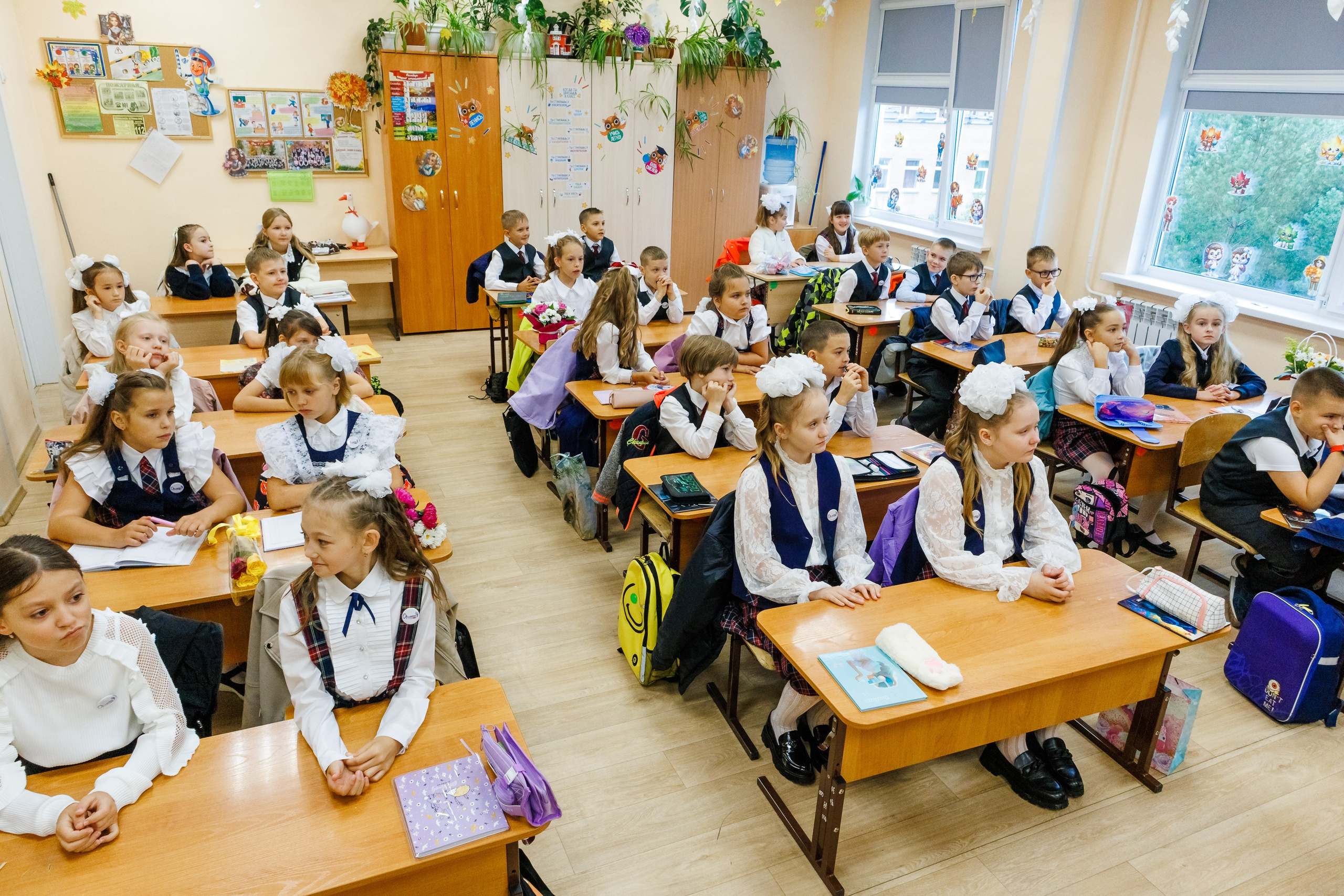 Первый урок школа 206. Фотограф в Новосибирске Евгений Маслов