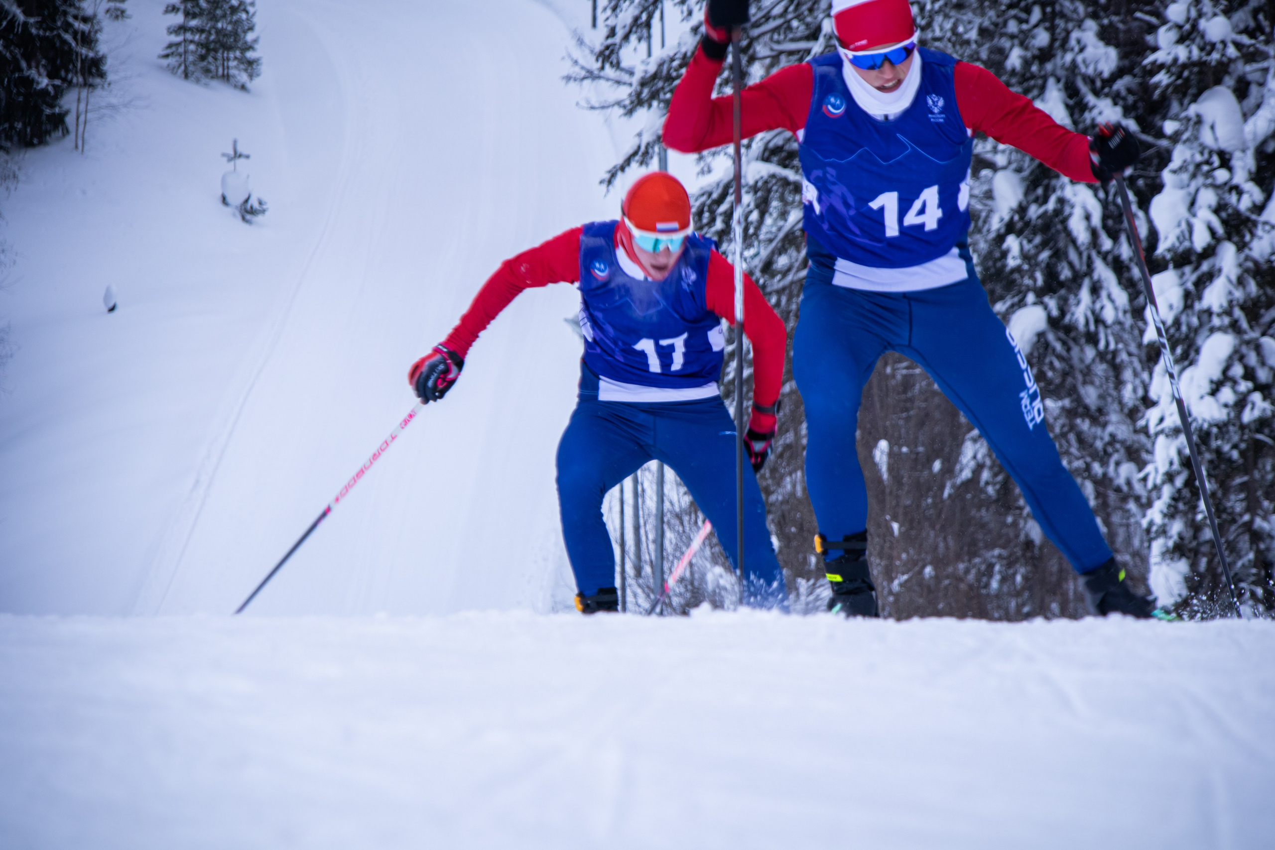 Лыжное ДВОЕБОРЬЕ чемпионат России 2026. Фоторепортаж выполнен ФПЛД для России.
