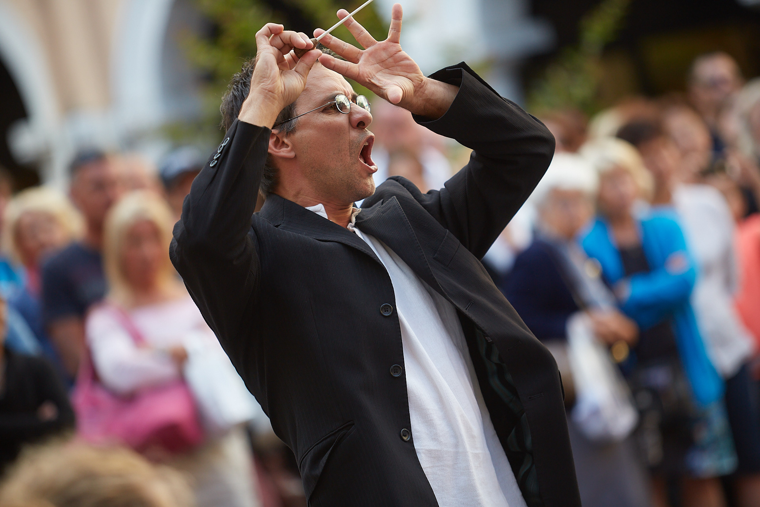 conductor at concert