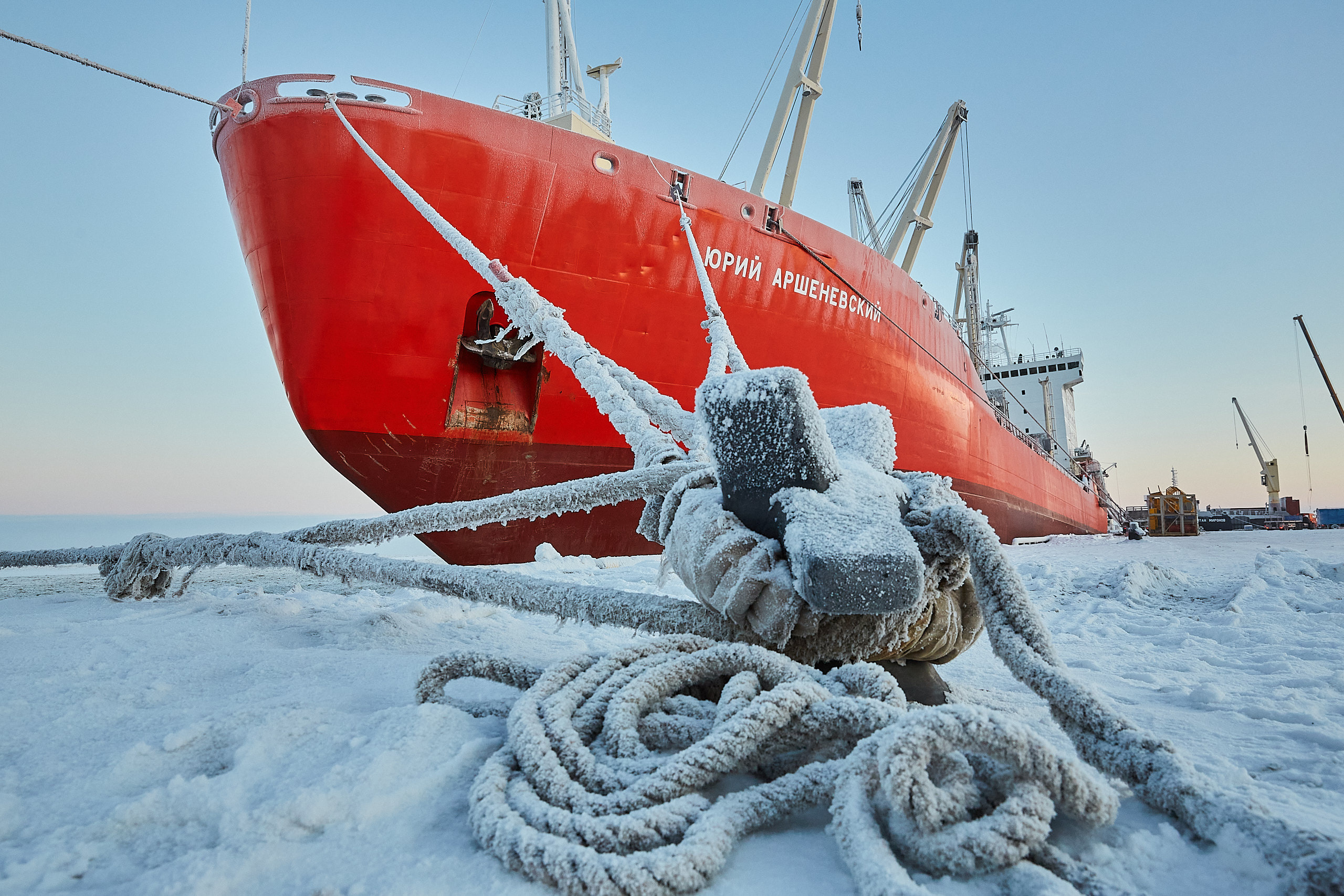  Морской арктический порт Сабетта на восточном берегу полуострова Ямал. Фото Сергей Грачев