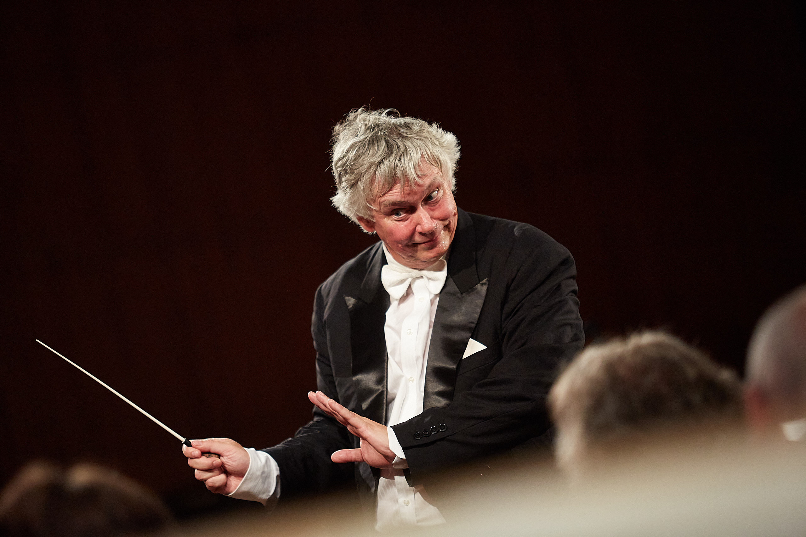 conductor at rehearsal