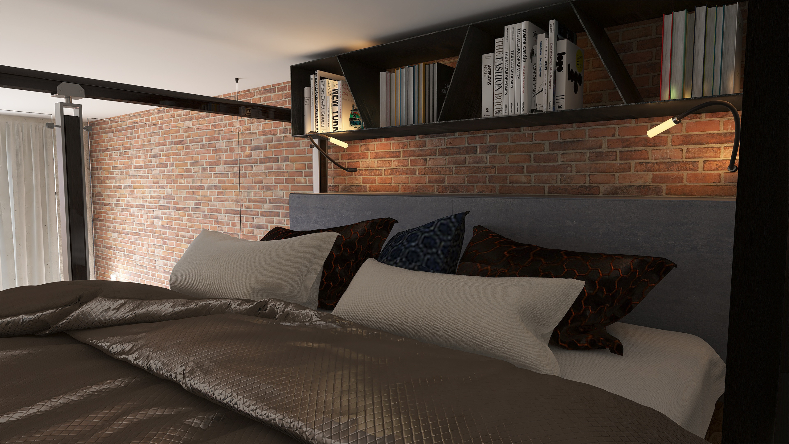 Двухэтажная студия 23 кв. Дизайнер интерьера Юлия Лебедева. Москва