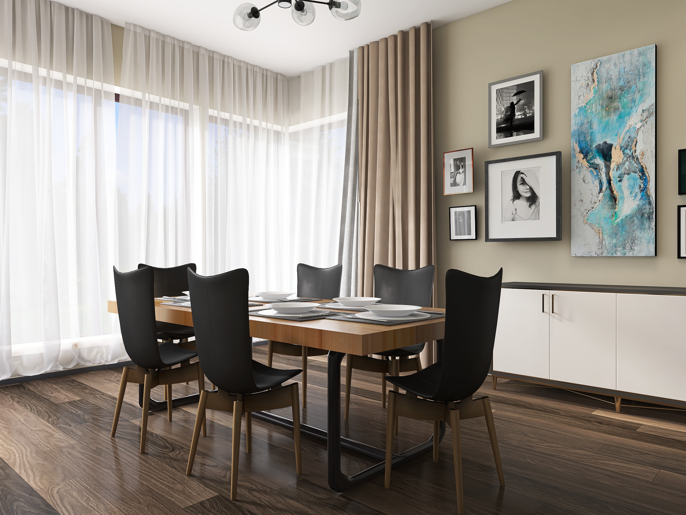 Дом в стиле минимализм. Дизайнер интерьера Юлия Лебедева. Москва