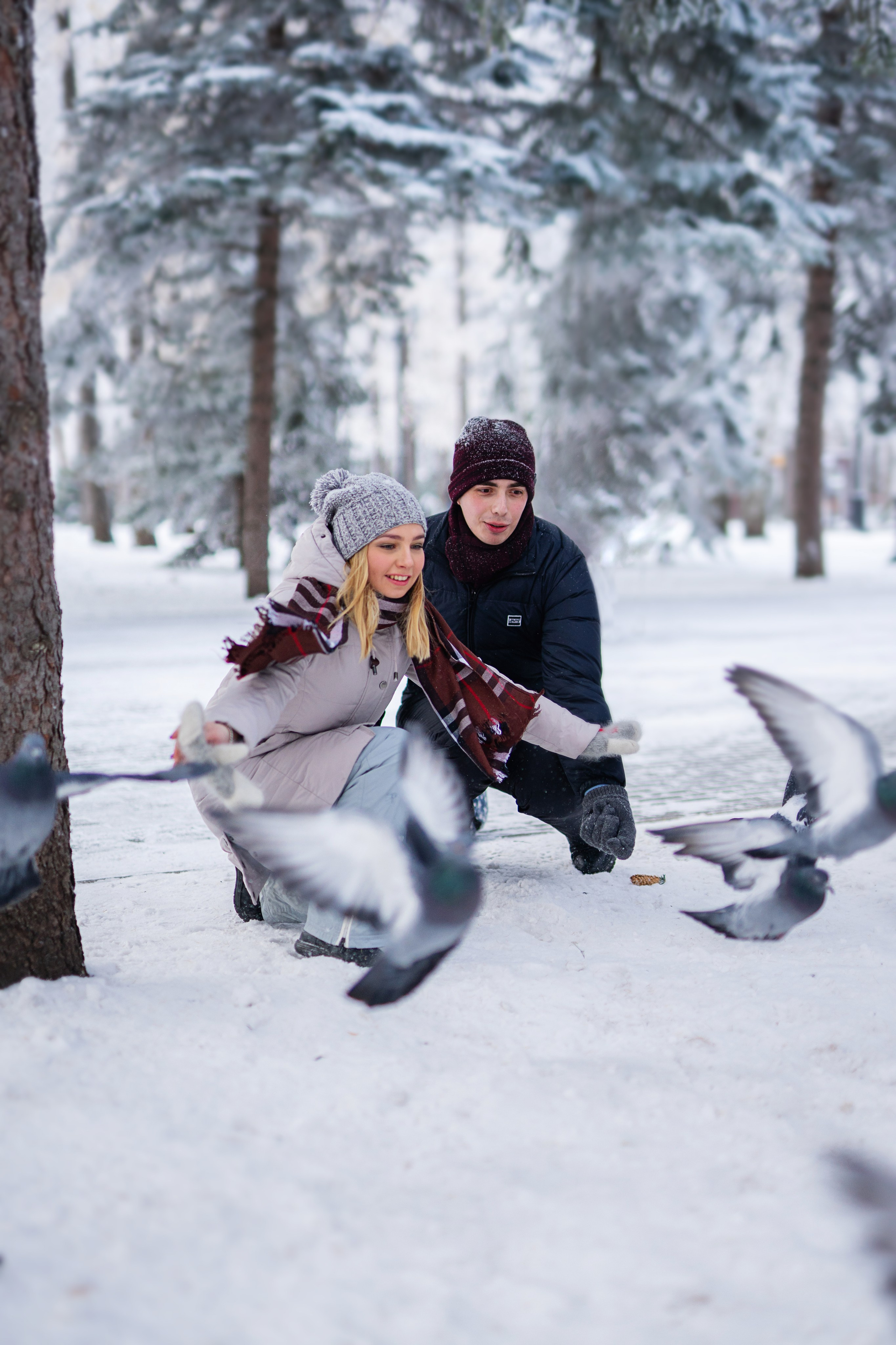 Толя и Поля — зимняя прогулка. Свадебный и семейный фотограф Марина Лежнева, г. Уфа