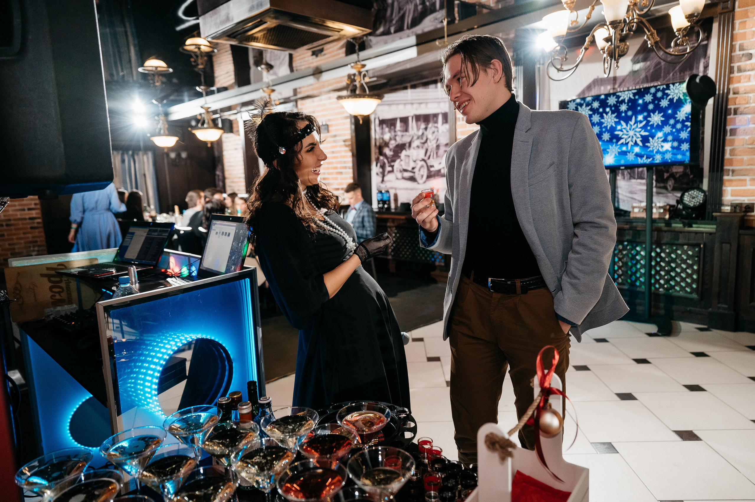 Новогодний корпоратив 1930-е годы, эпоха Великой депрессии и начала эры джаза. Свадебный фотограф в Красноярске